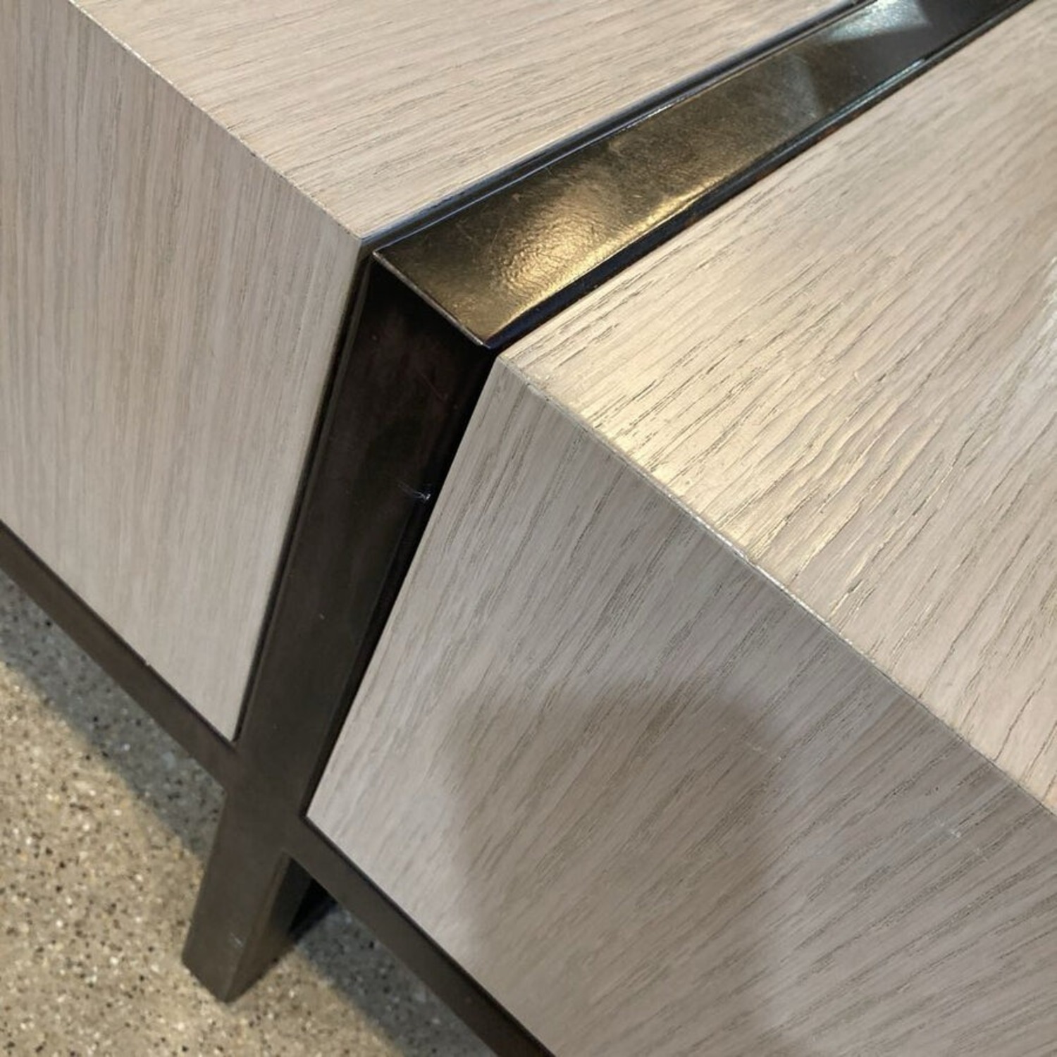 Contemporary Rectangular Wood & Metal Coffee Table - image-7