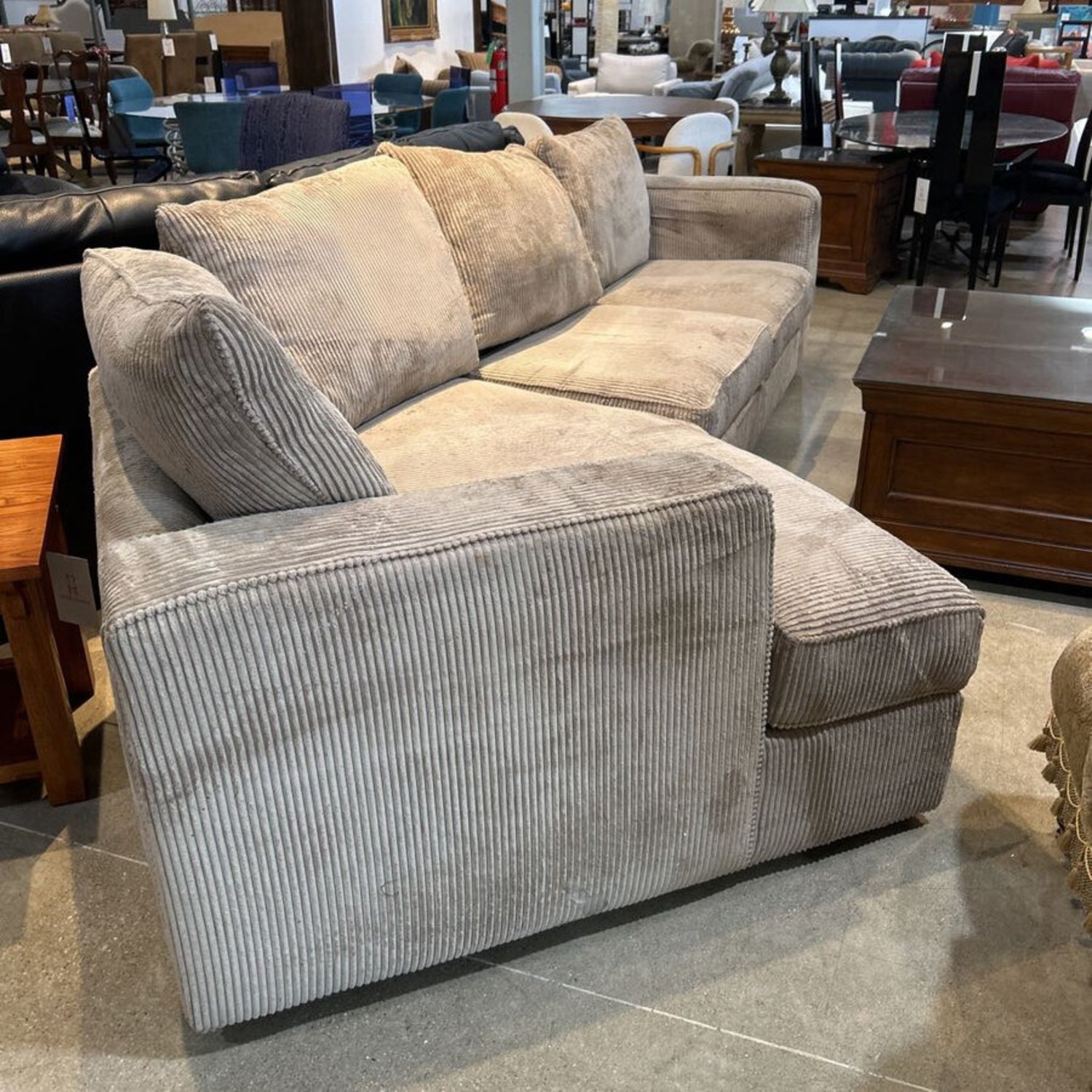 Angled 2-Piece Corduroy Sectional - image-6