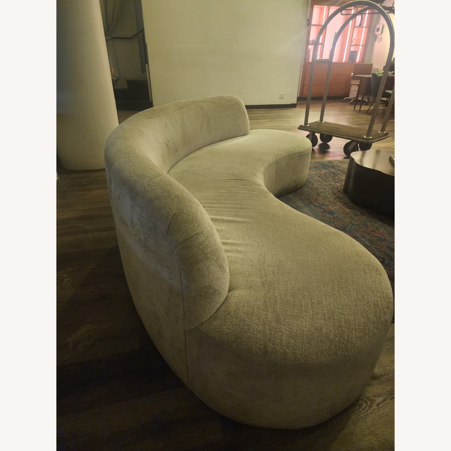 White Wool 3+ Piece Sectional - image-5
