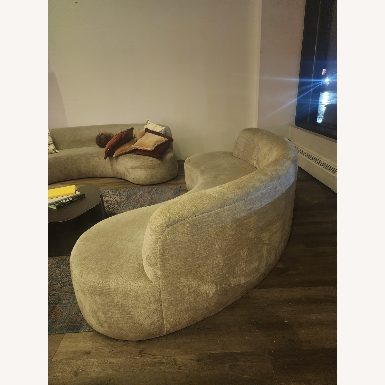 White Wool 3+ Piece Sectional - image-1