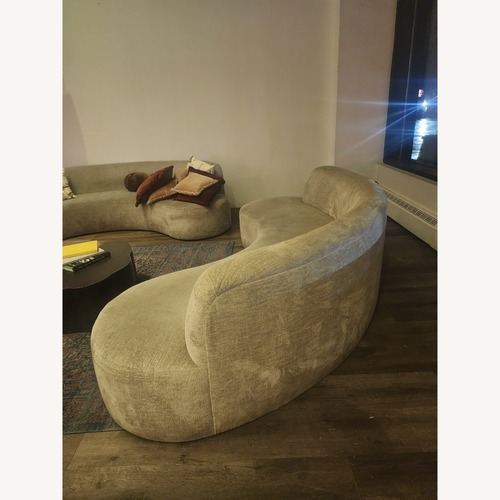 Used White Wool 3+ Piece Sectional for sale on AptDeco