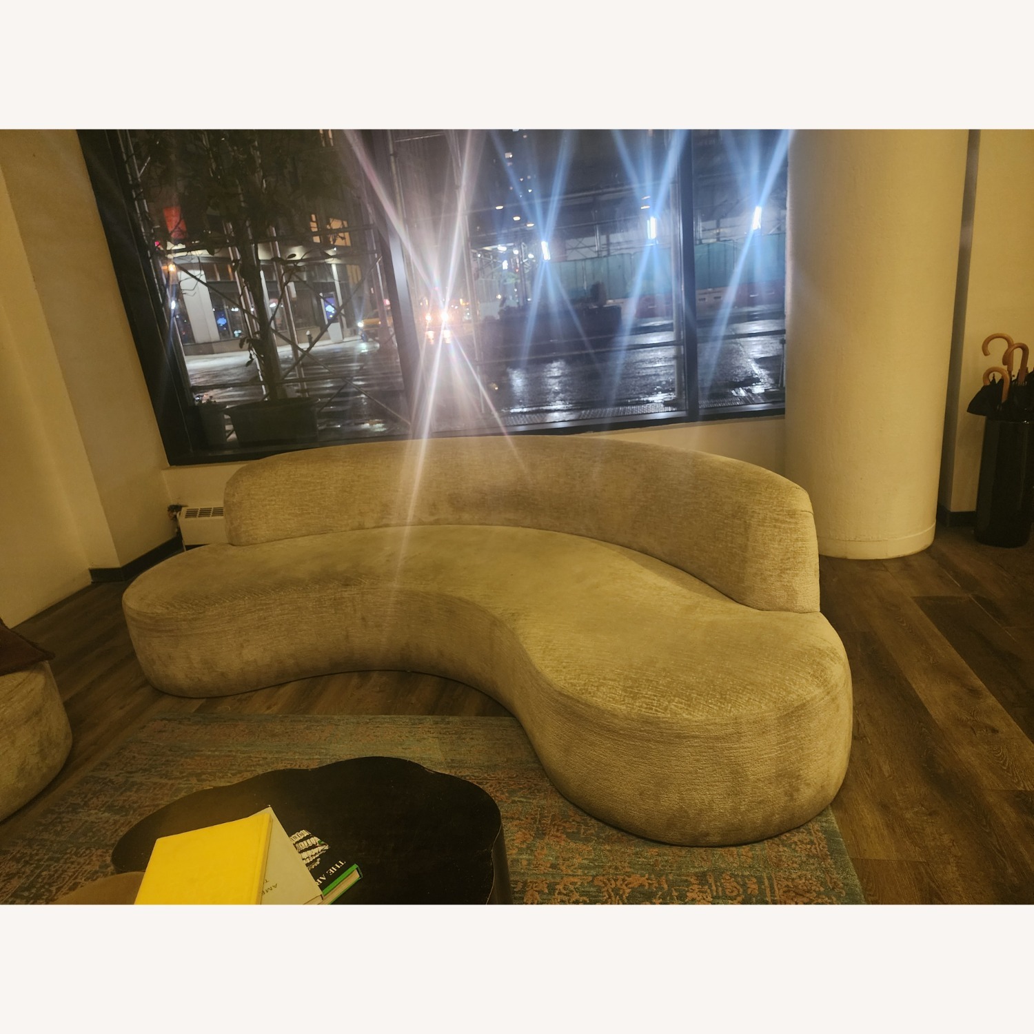 White Wool 3+ Piece Sectional - image-3