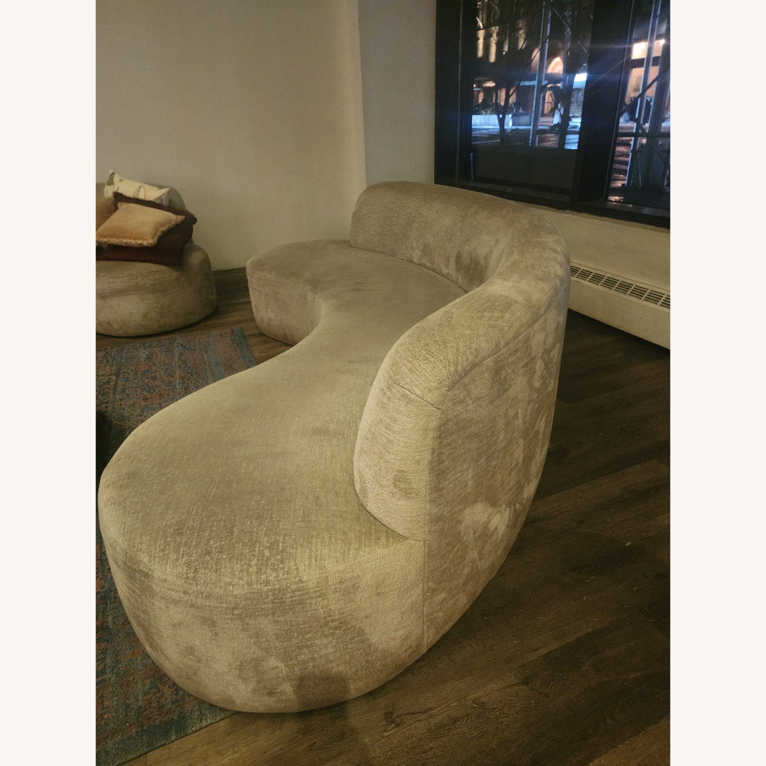 White Wool 3+ Piece Sectional - image-8