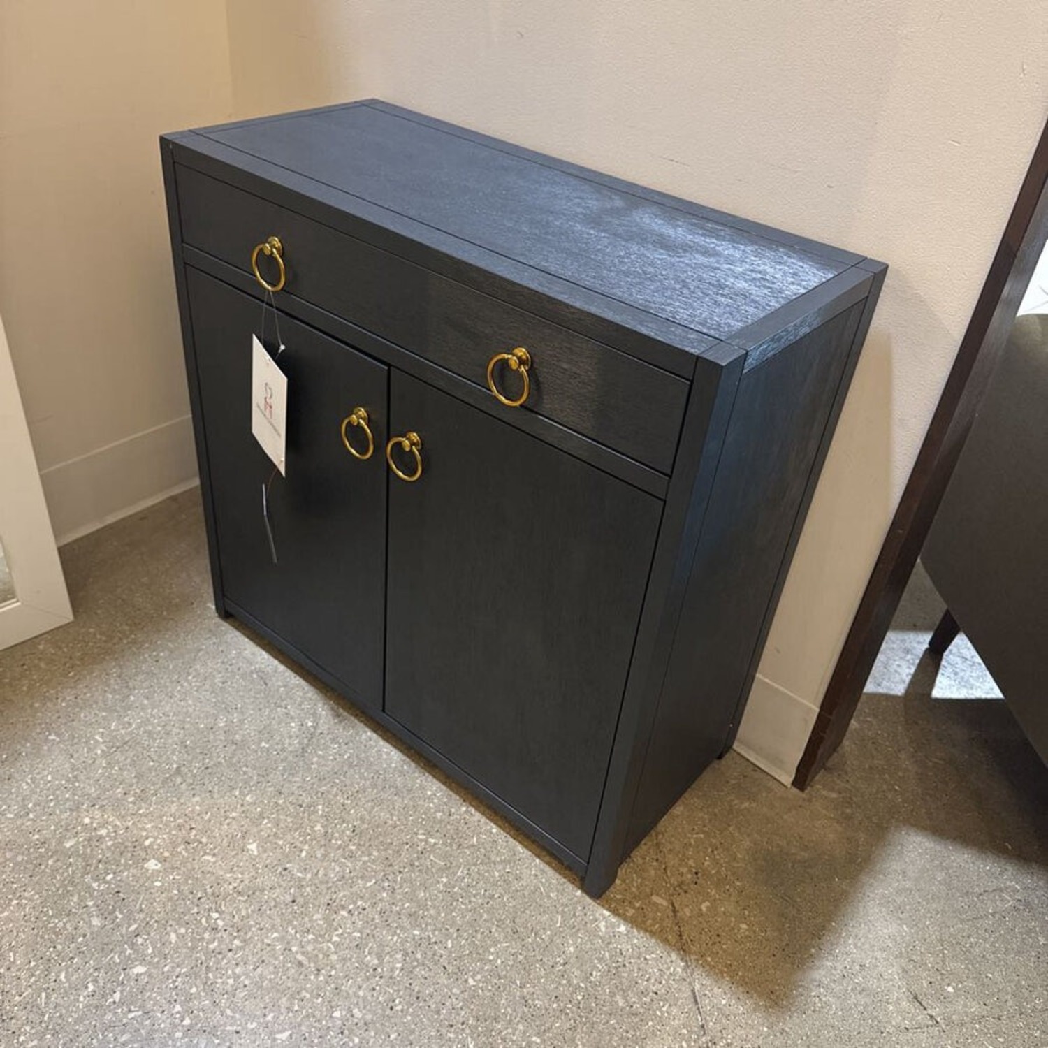 Lark 1-Drawer Cabinet Furniture Navy/Gold - image-2