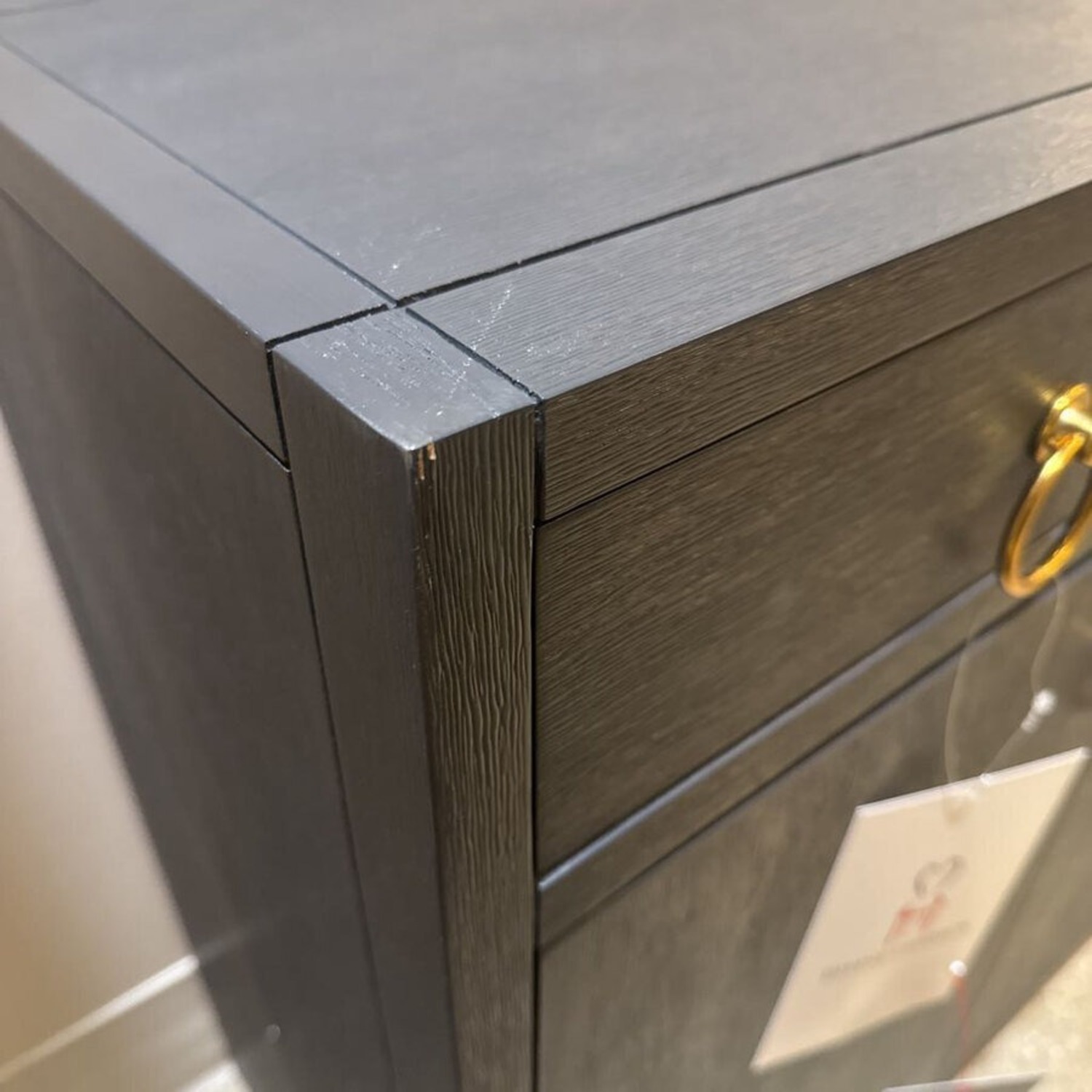 Lark 1-Drawer Cabinet Furniture Navy/Gold - image-3