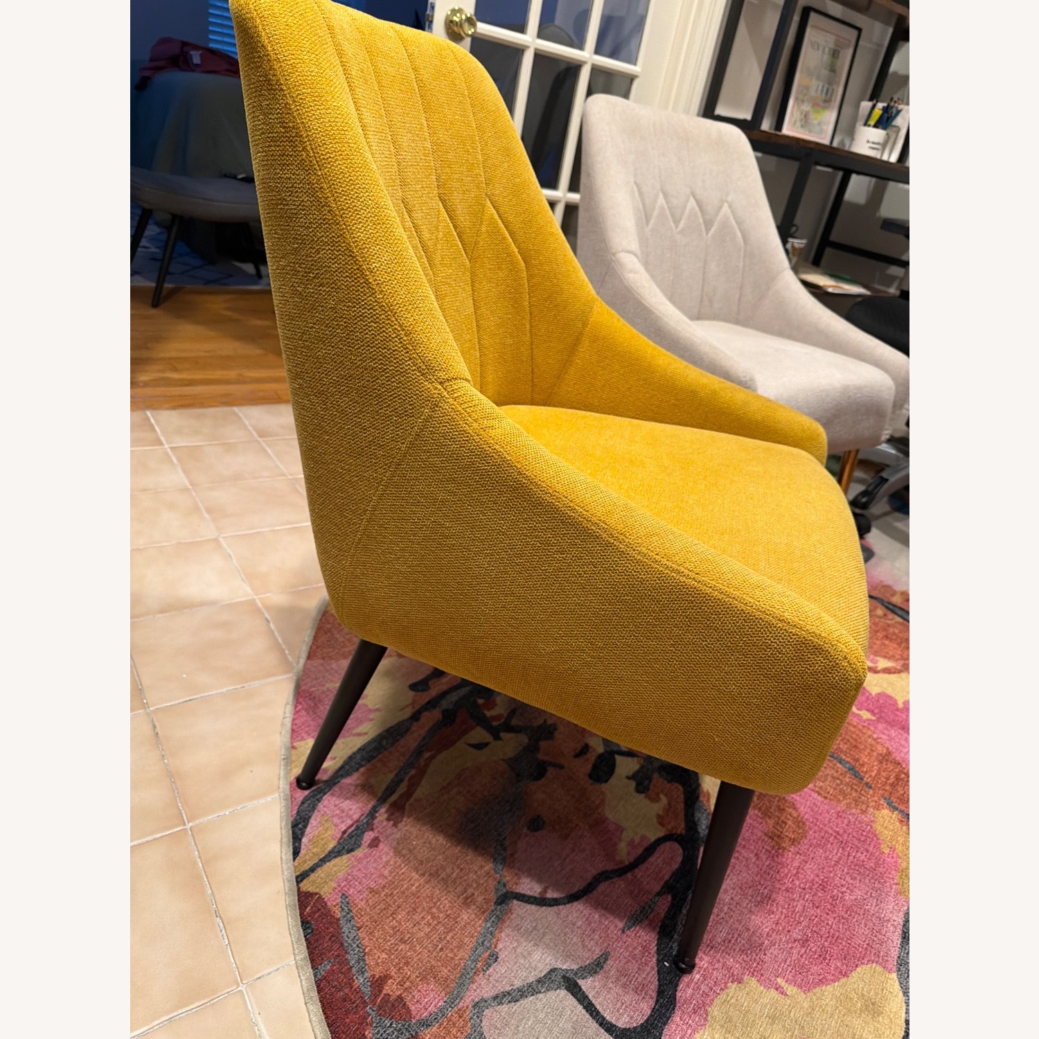 Corvus Fabric Dining Chair - Yellow - image-2