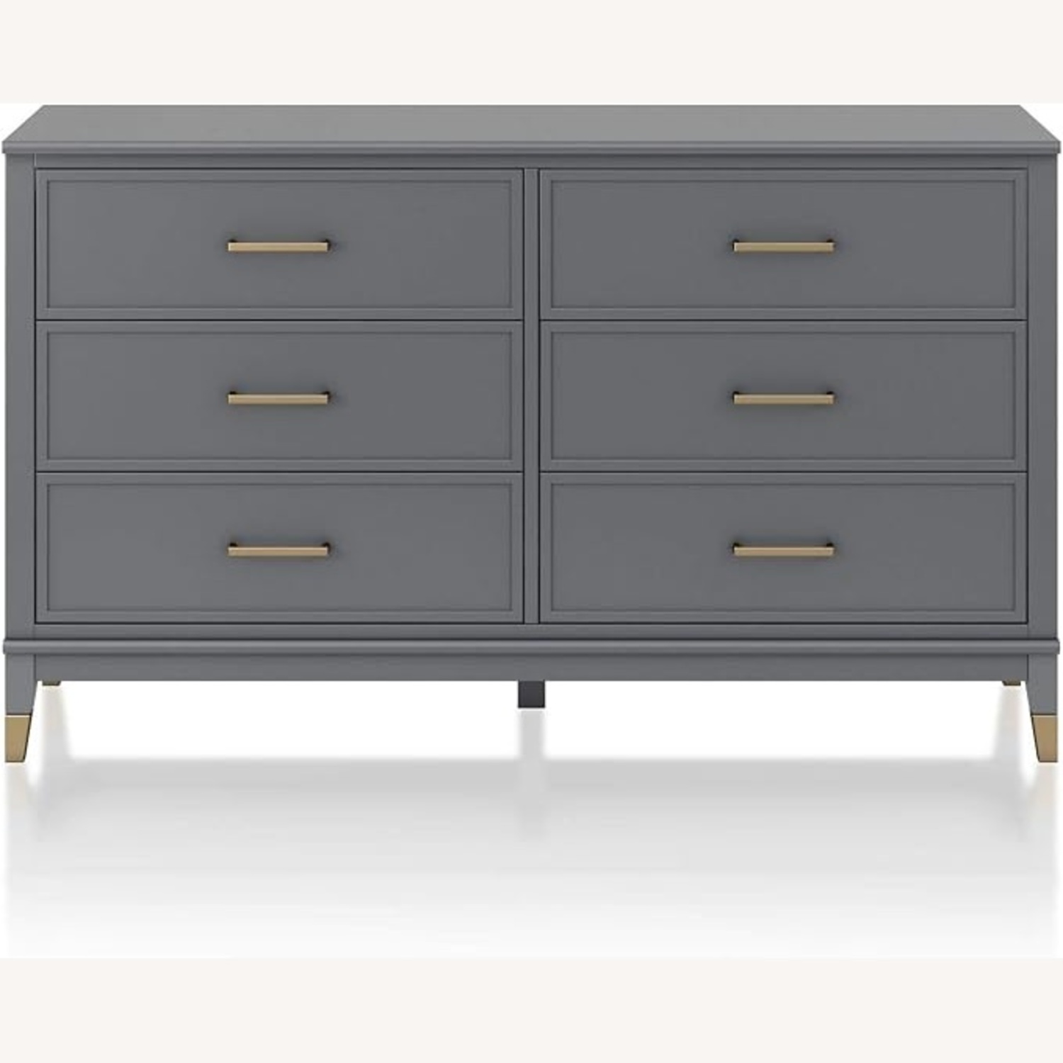 Double Dresser 6 Drawer Graphite Gray - image-7