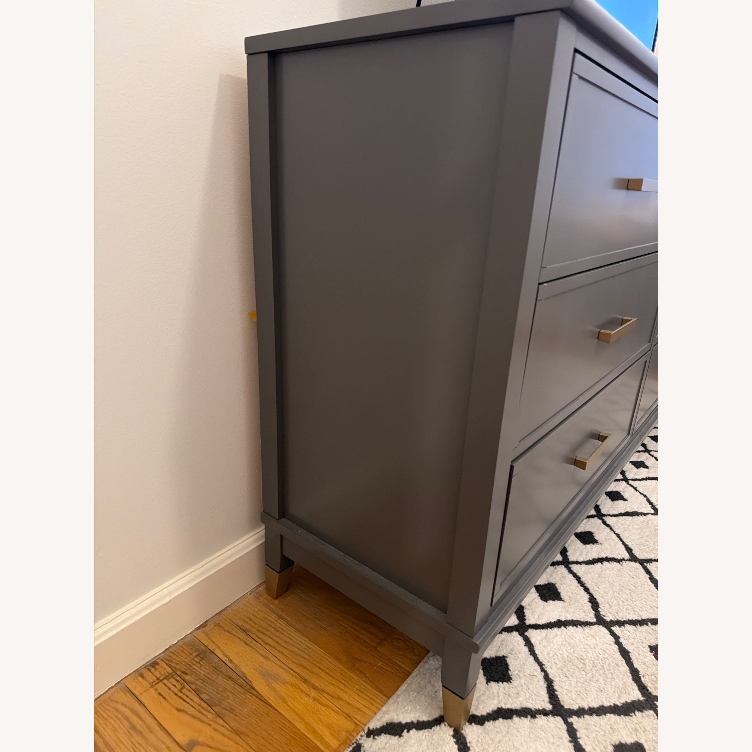 Double Dresser 6 Drawer Graphite Gray - image-2