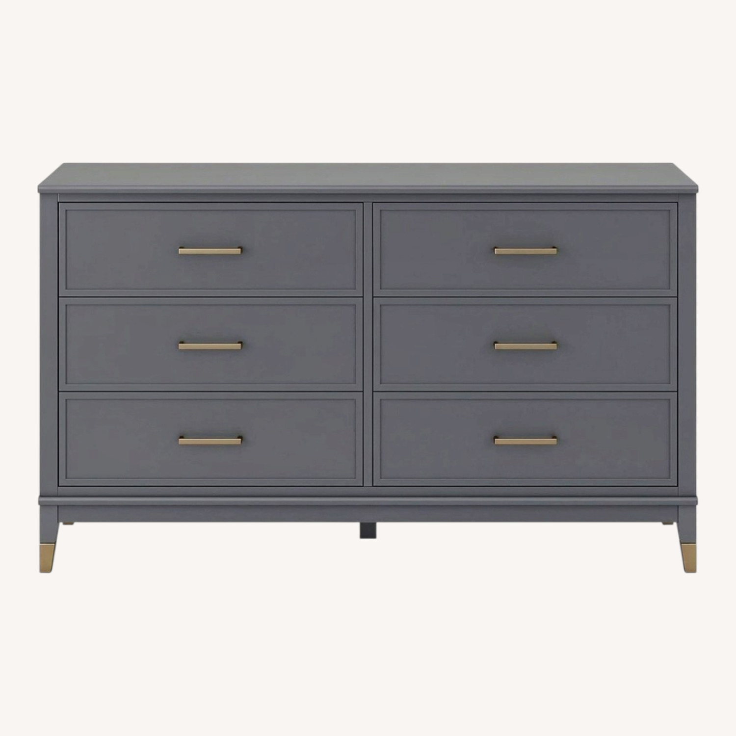 Double Dresser 6 Drawer Graphite Gray - image-0