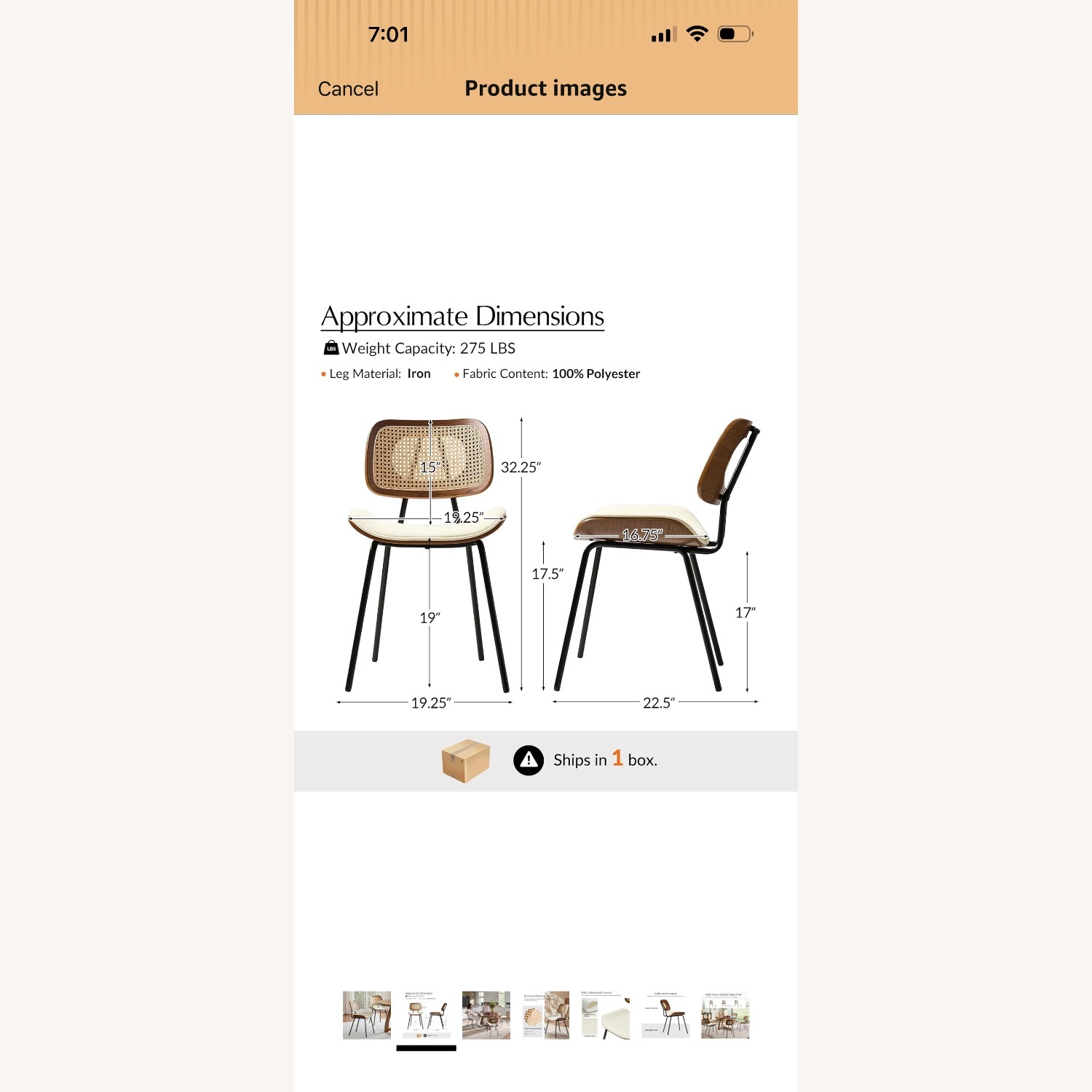 HULALA HOME Rattan Dining Chairs  - image-5