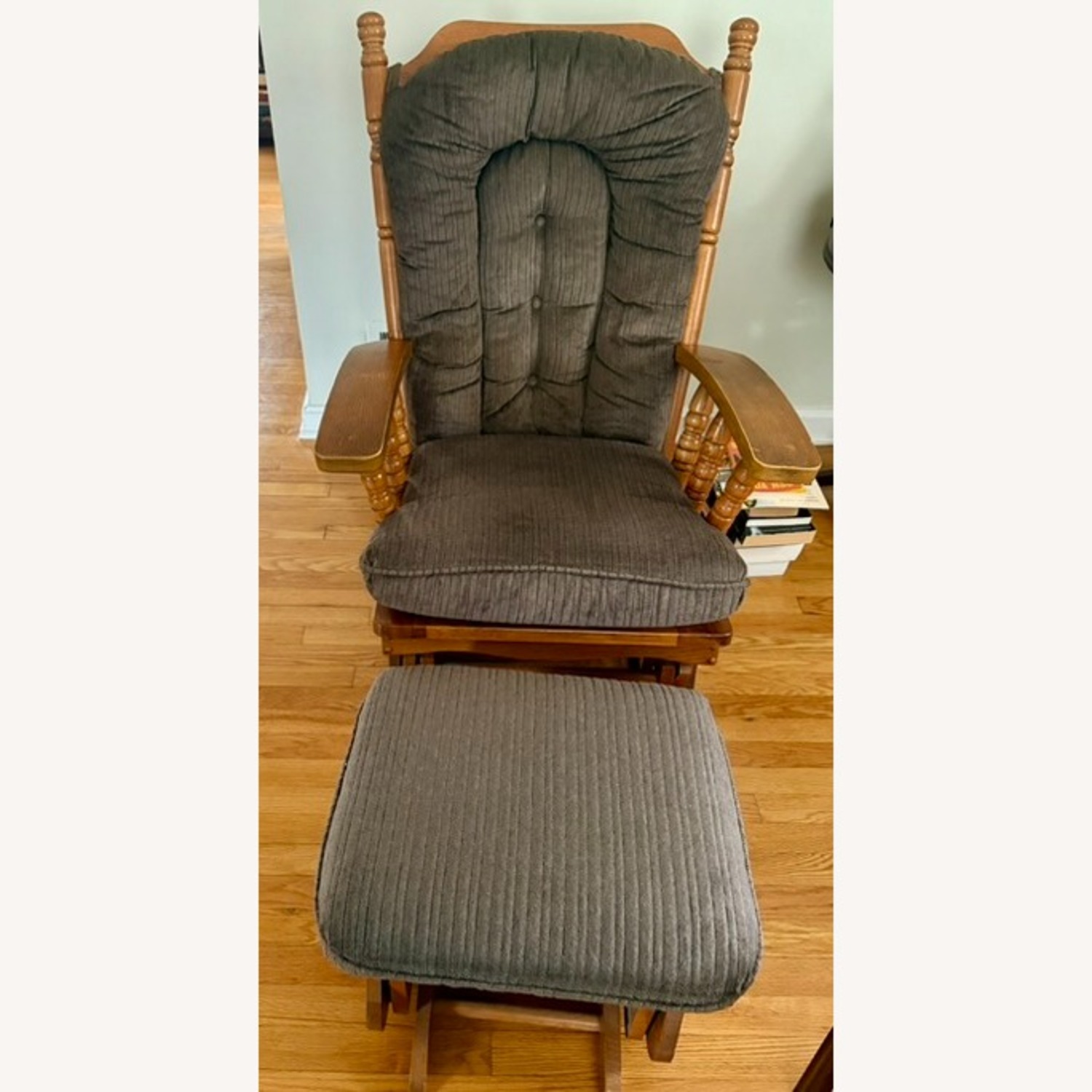 Dark Gray Glider Rocker/Nursing Chair - image-11