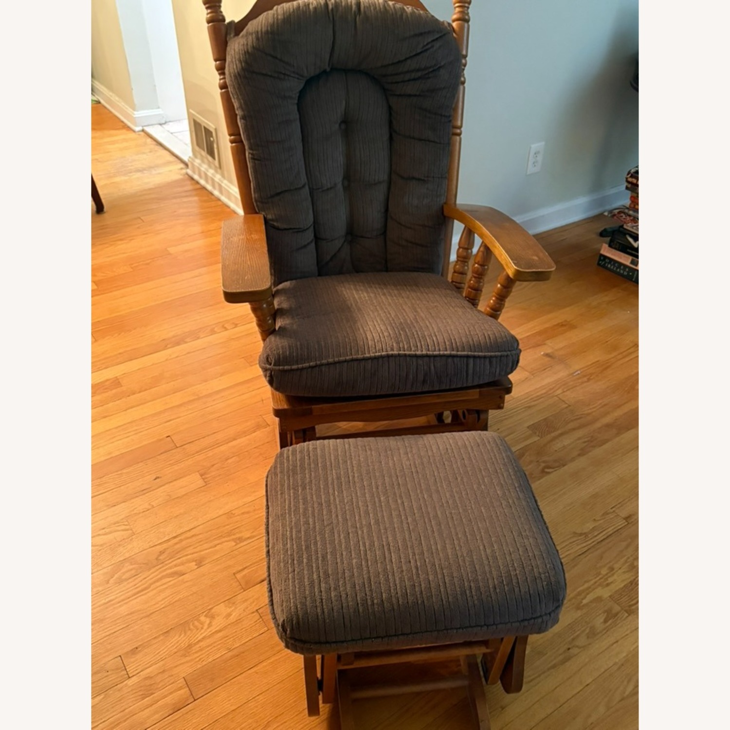 Dark Gray Glider Rocker/Nursing Chair - image-14