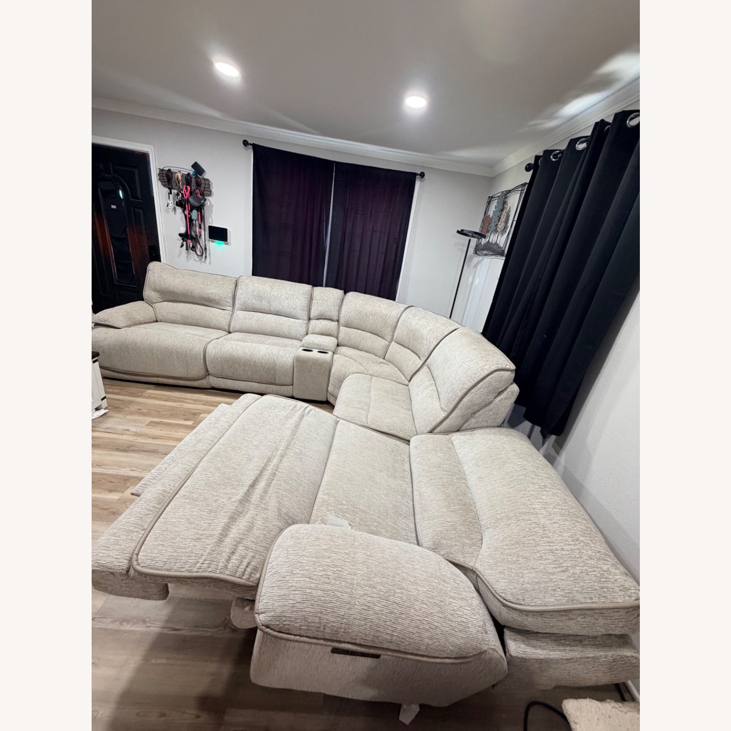 Natural Fabric 3+ Piece Sectional - image-3