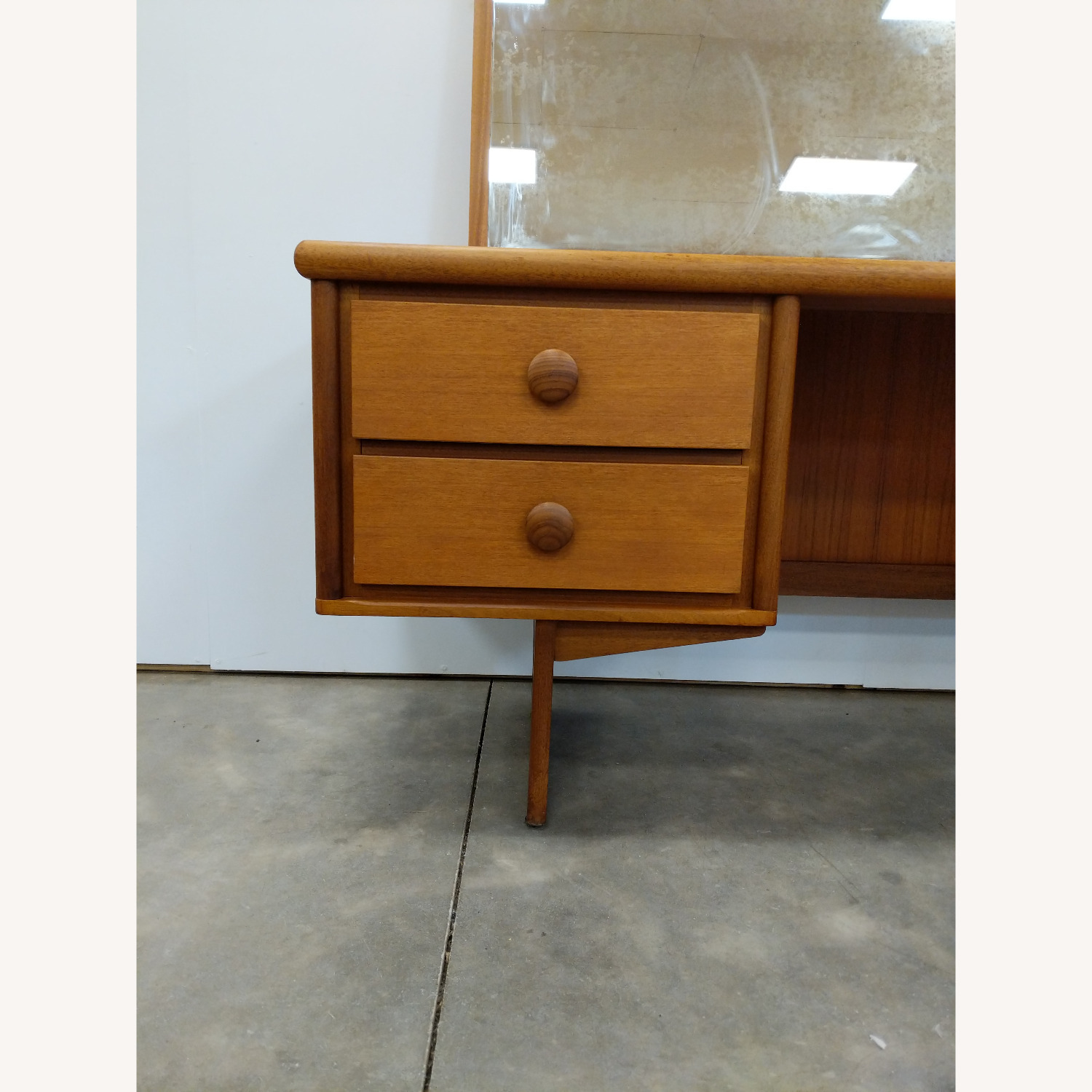 Vintage Mid Century Modern Teak Vanity Desk - image-5