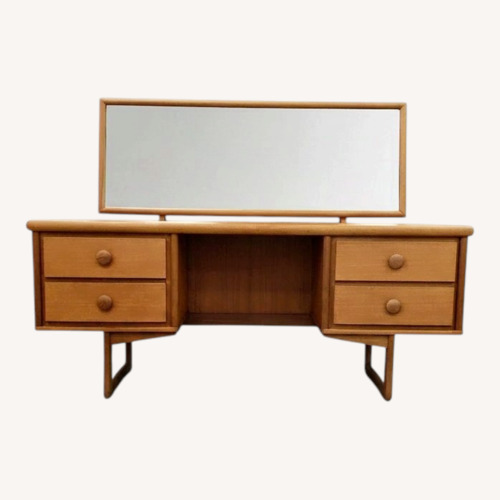 Used Vintage Mid Century Modern Teak Vanity Desk for sale on AptDeco