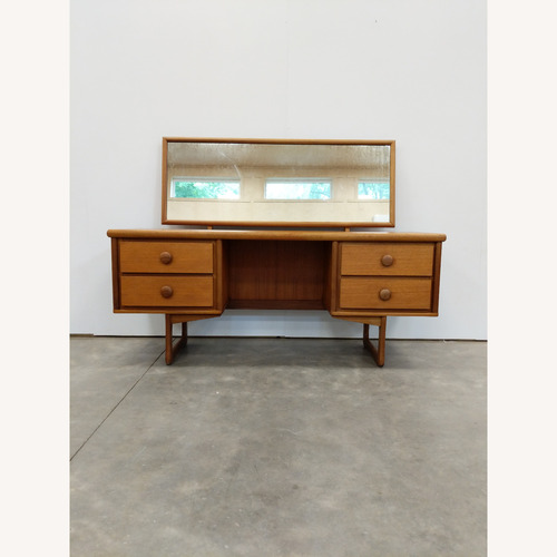 Used Vintage Mid Century Modern Teak Vanity Desk for sale on AptDeco