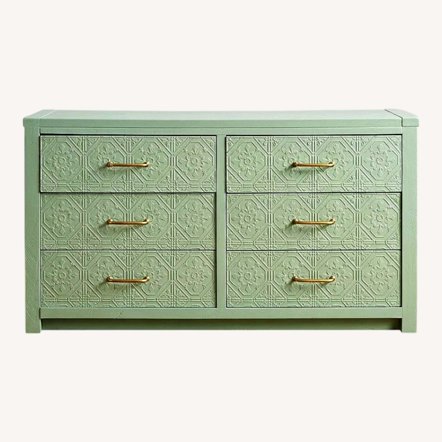 Vintage/Antique Green Wood Dresser - image-0