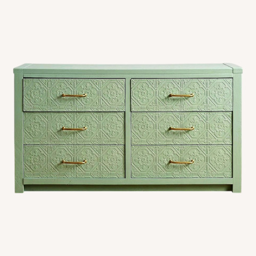 Used Vintage/Antique Green Wood Dresser for sale on AptDeco