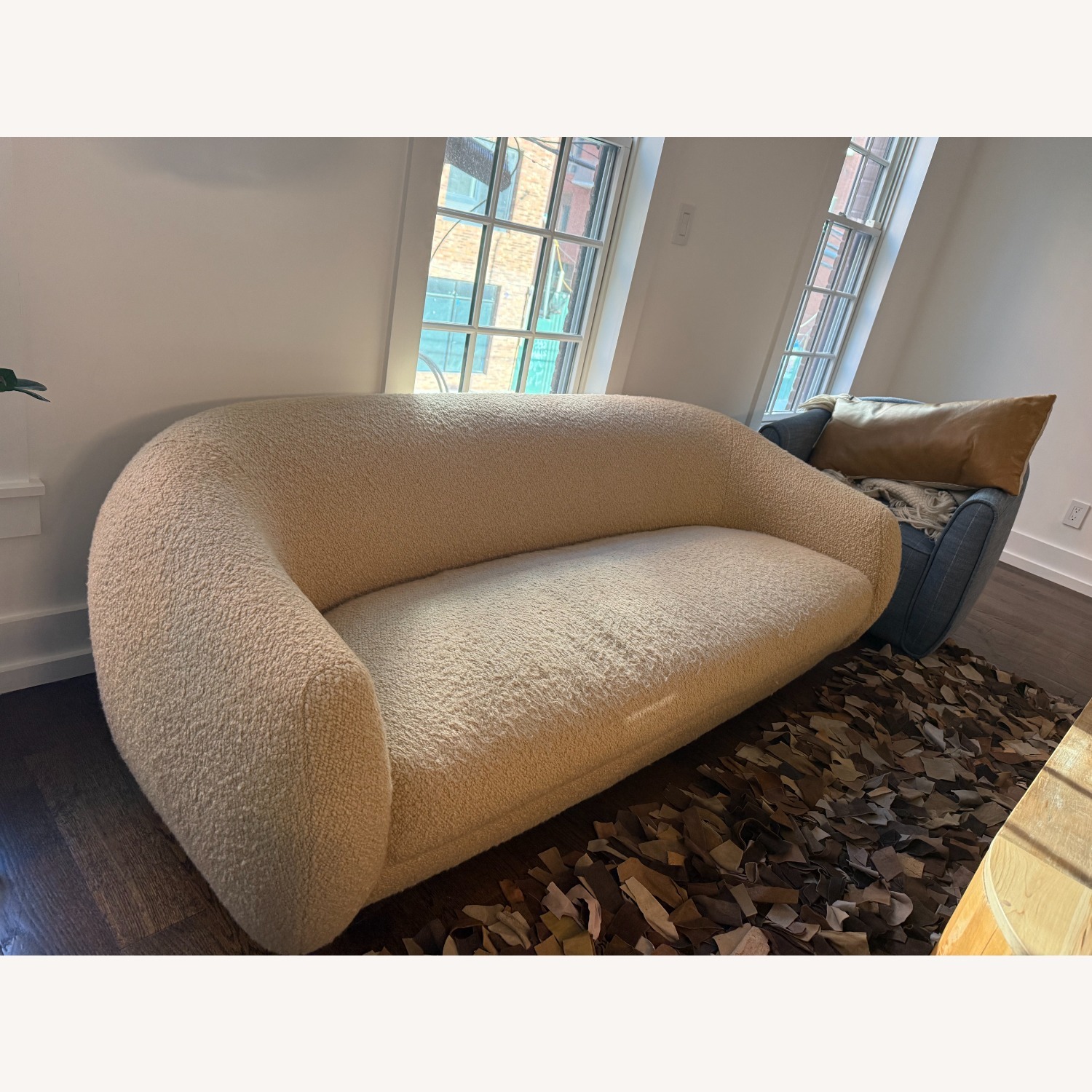 CB2 Laszlo 80" Sofa, Camel Brown Boucle - image-3