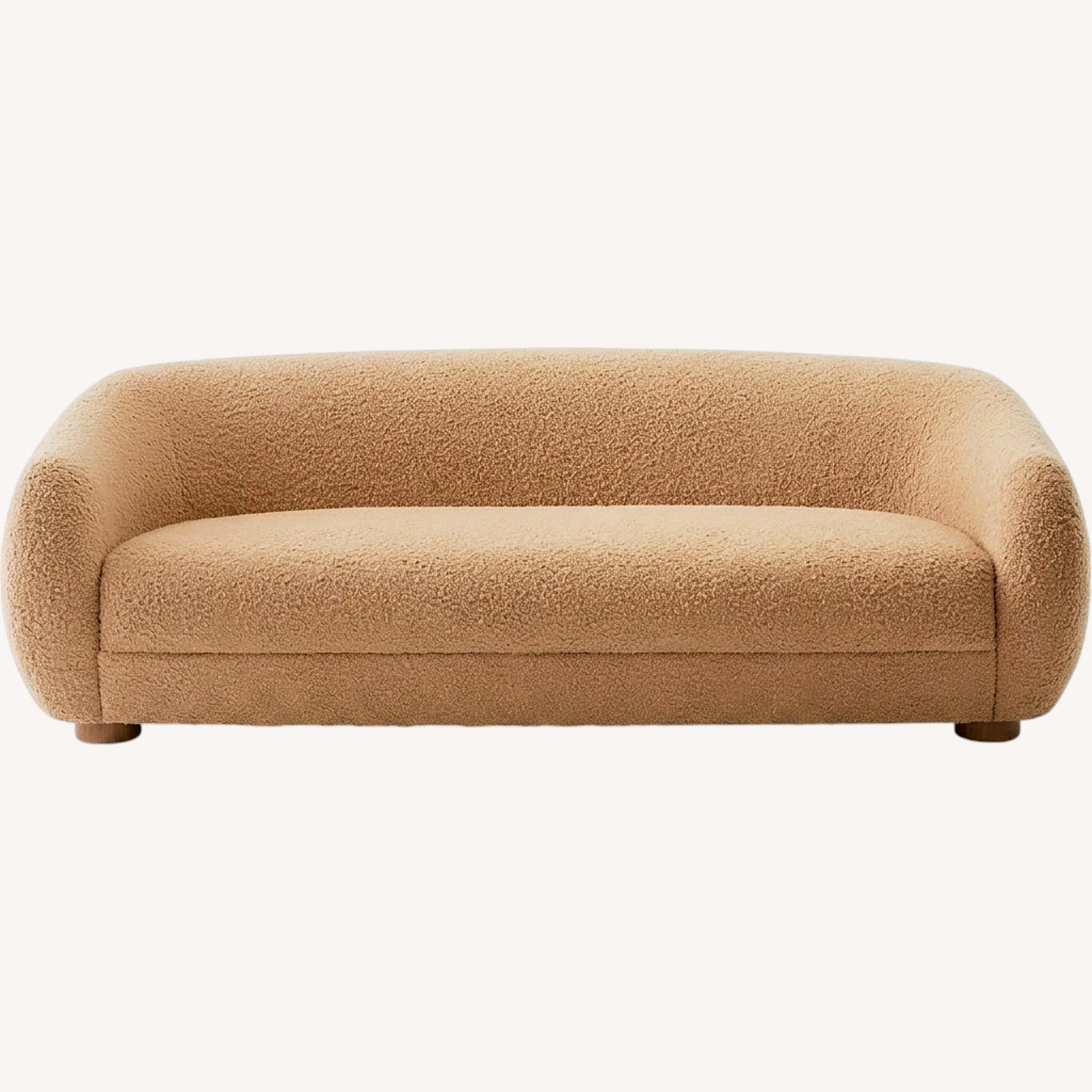 CB2 Laszlo 80" Sofa, Camel Brown Boucle - image-0