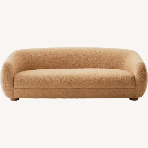 Used CB2 Laszlo 80" Sofa, Camel Brown Boucle for sale on AptDeco