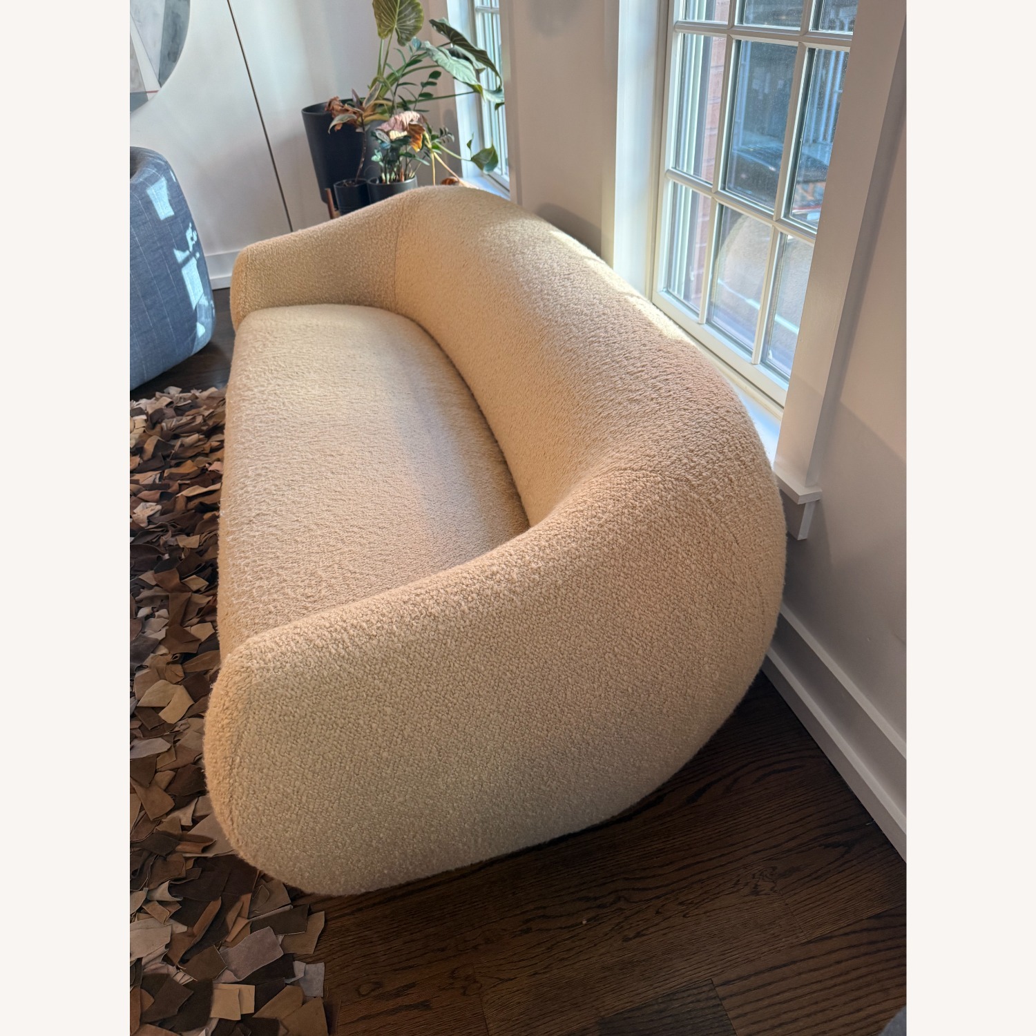 CB2 Laszlo 80" Sofa, Camel Brown Boucle - image-2