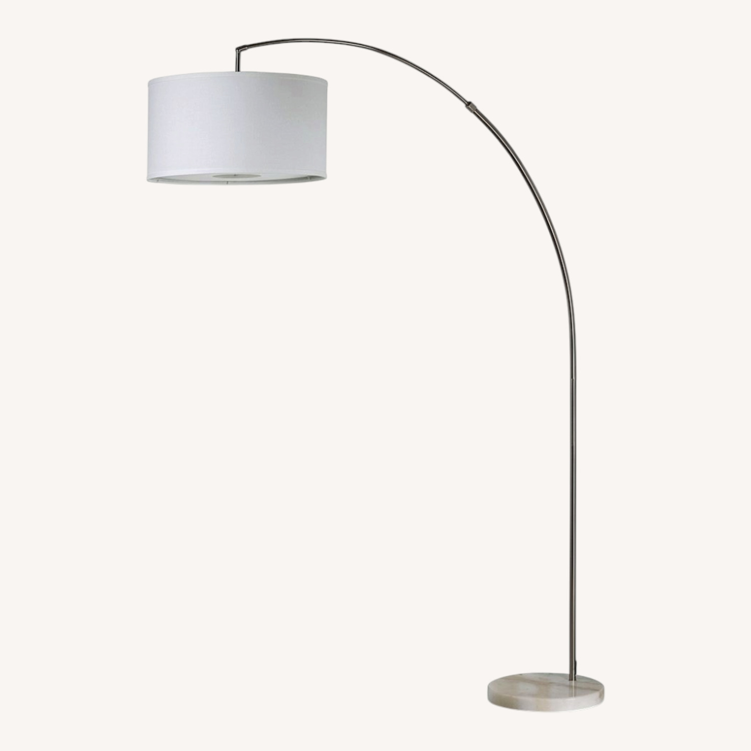 Arc Floor Lamp - Marble/Silver/White - image-0