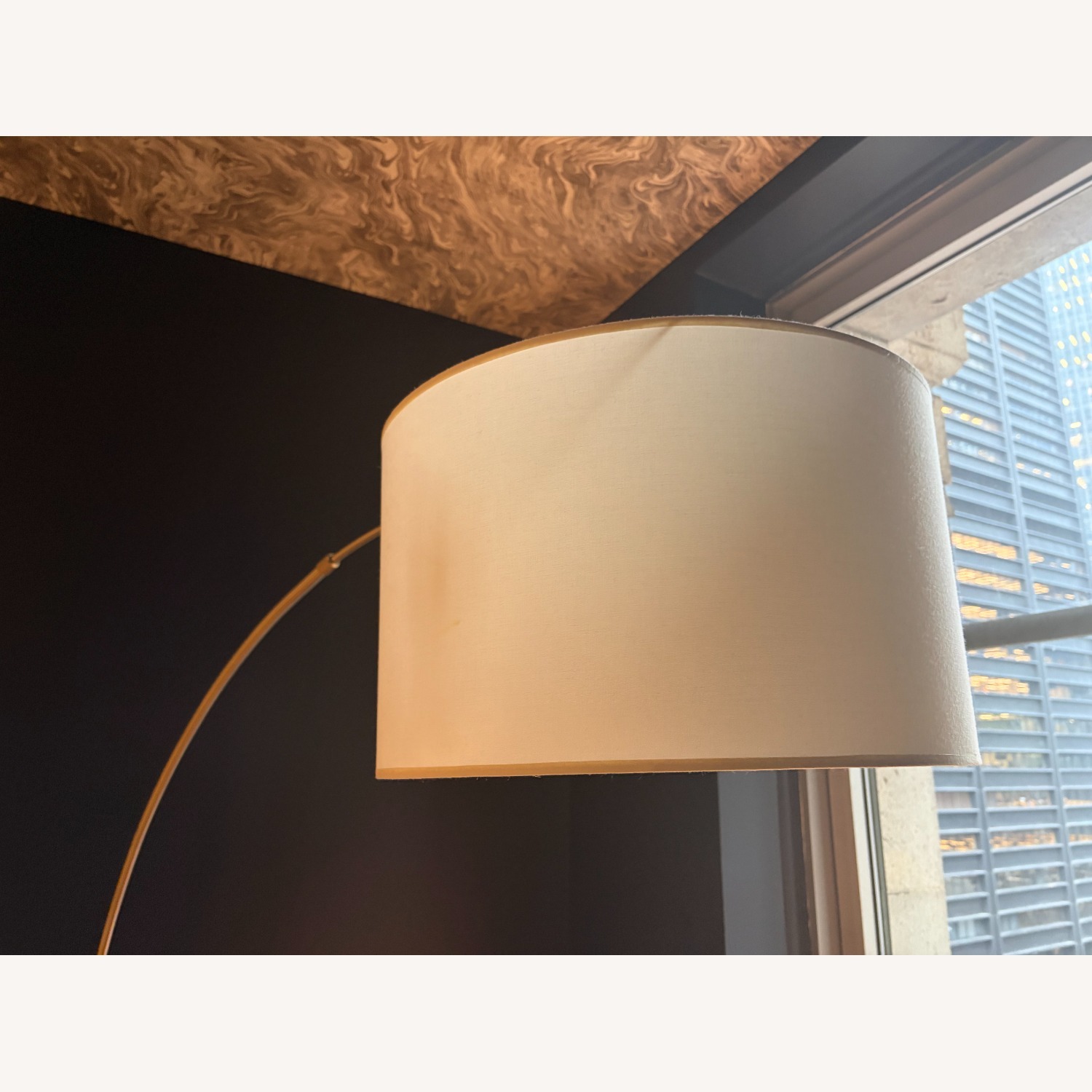Arc Floor Lamp - Marble/Silver/White - image-6