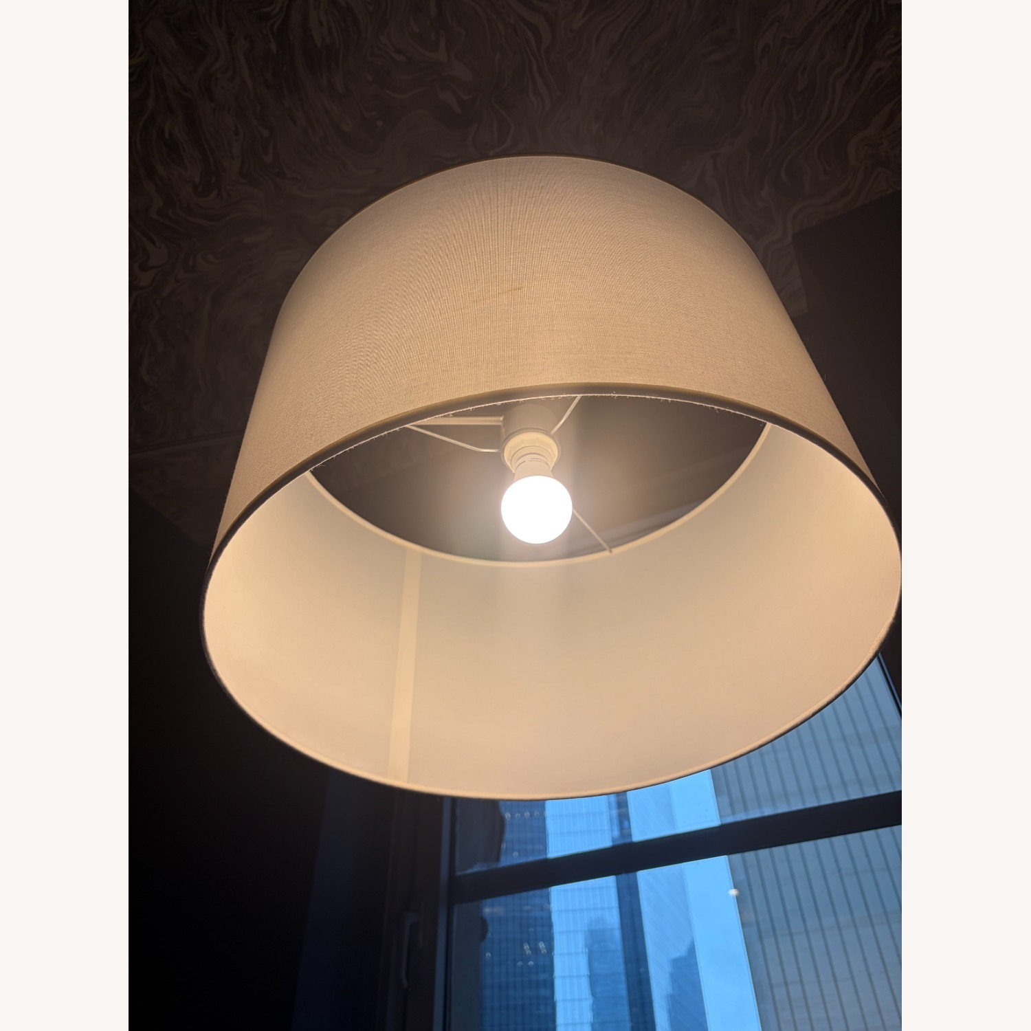 Arc Floor Lamp - Marble/Silver/White - image-5