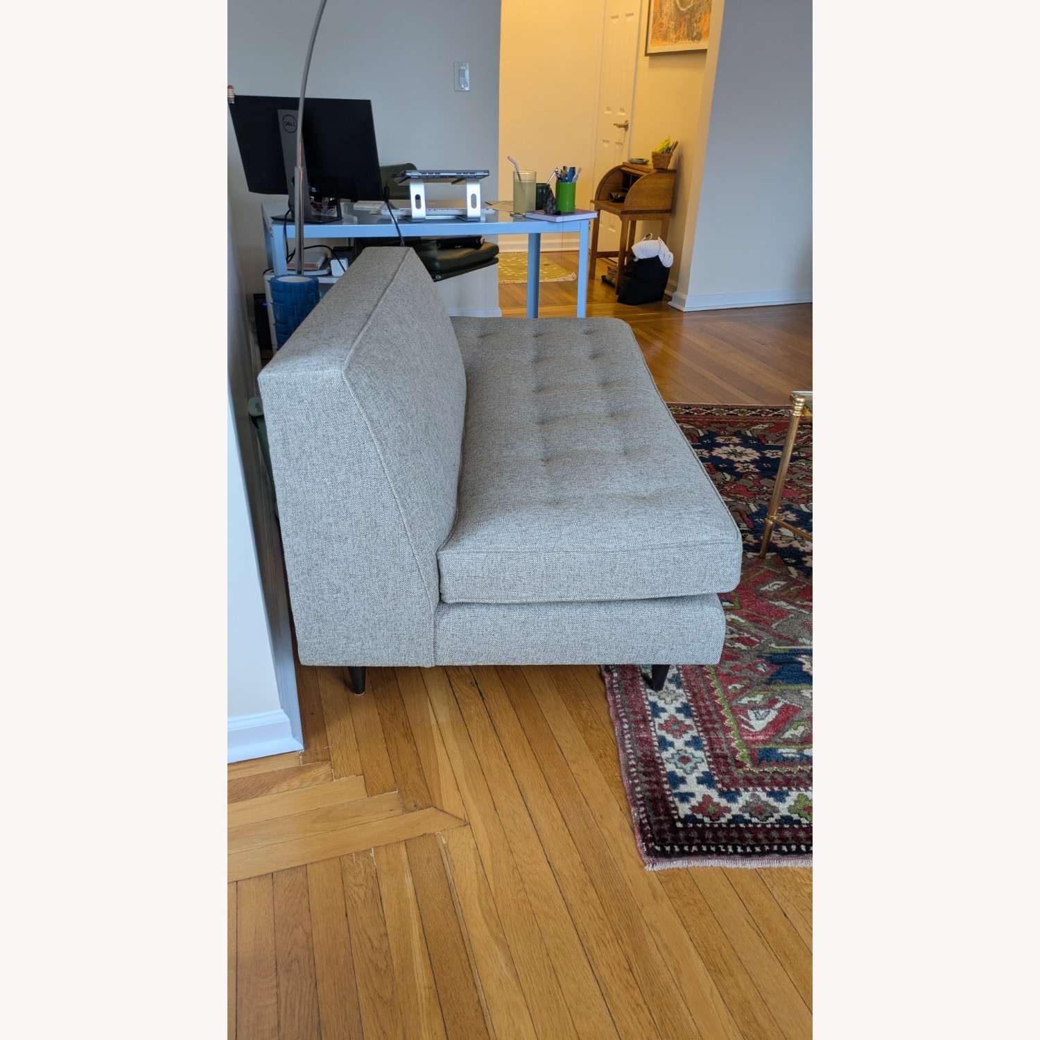 Room & Board Natural Fabric 2 Seater Armless Sofa - image-2
