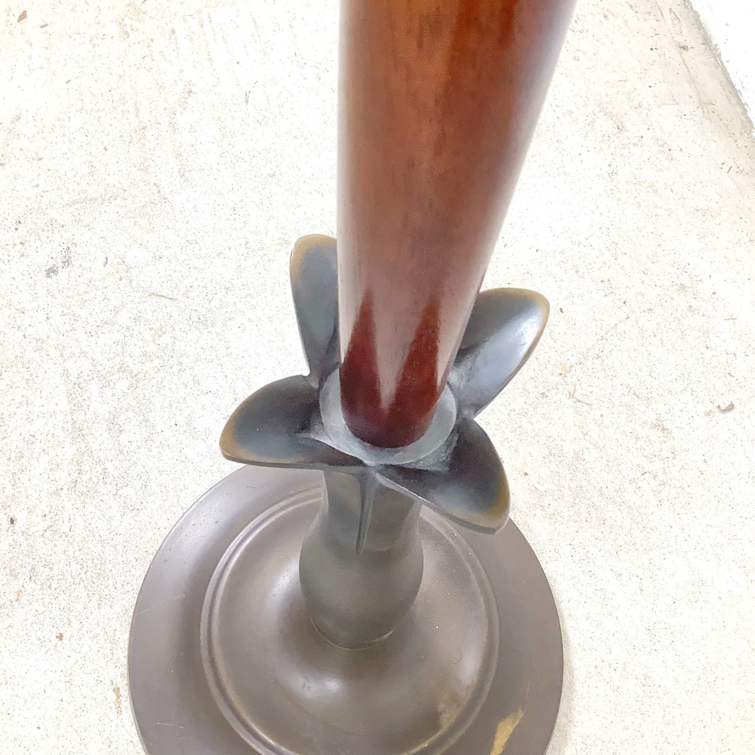 Mid-Century Walnut & Metal Sculptural Floor Lamp - image-5