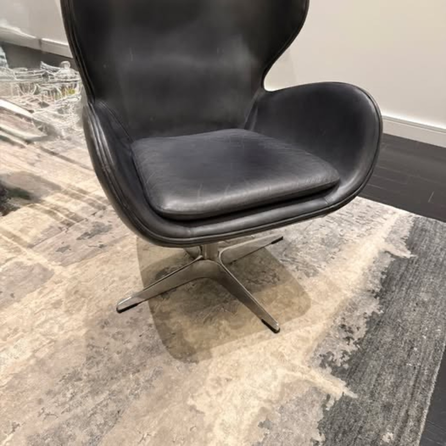 Timothy Oulton Dark Gray Leather Armchair - image-4