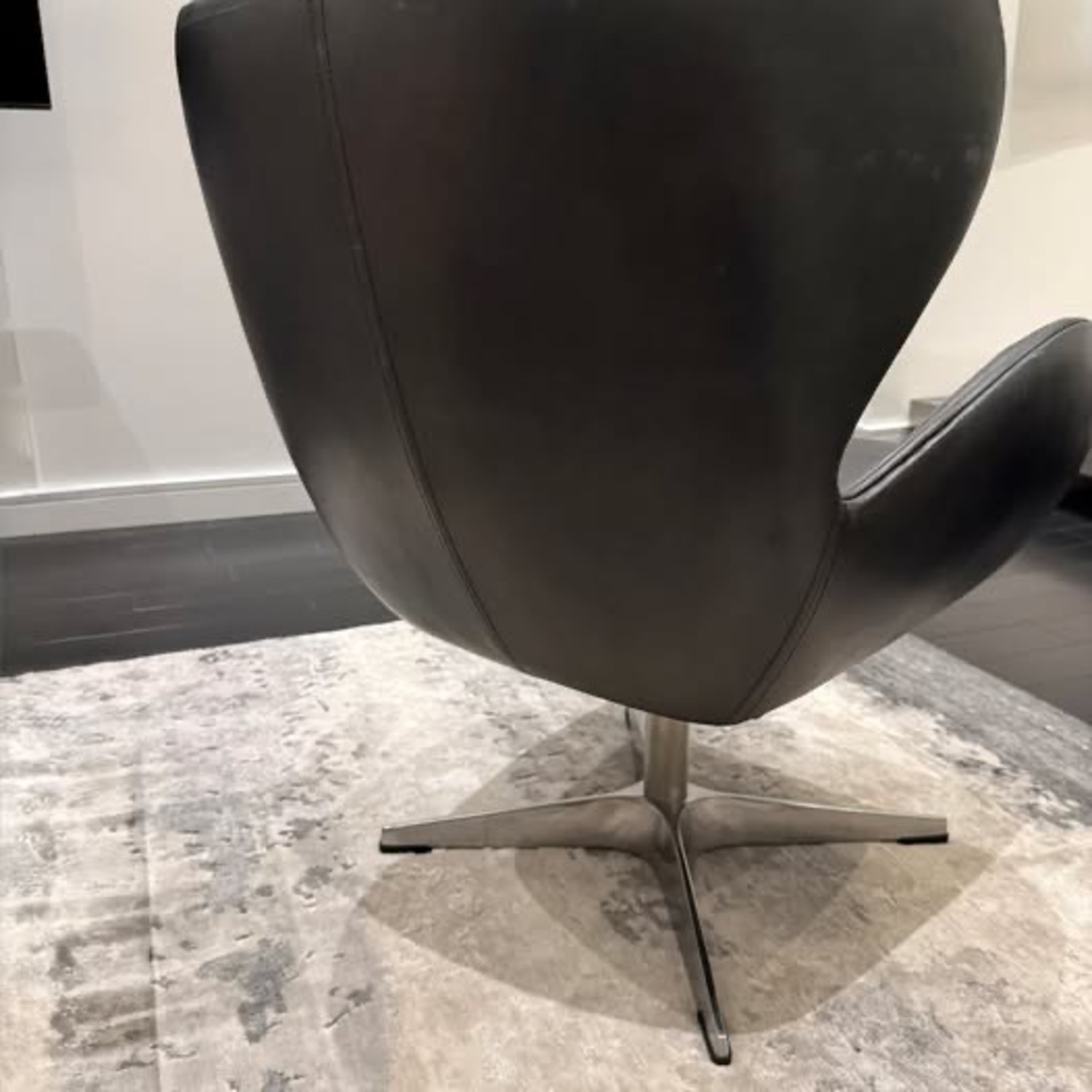 Timothy Oulton Dark Gray Leather Armchair - image-3