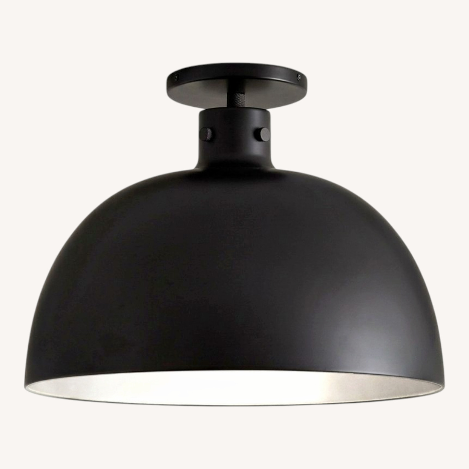 Crate & Barrel Black Metal Ceiling Lamp - image-0