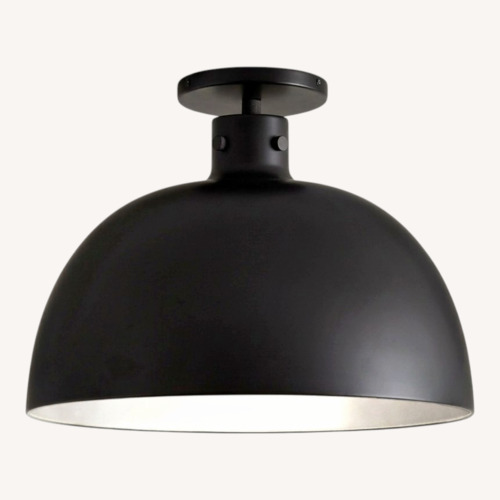 Used Crate & Barrel Black Metal Ceiling Lamp for sale on AptDeco