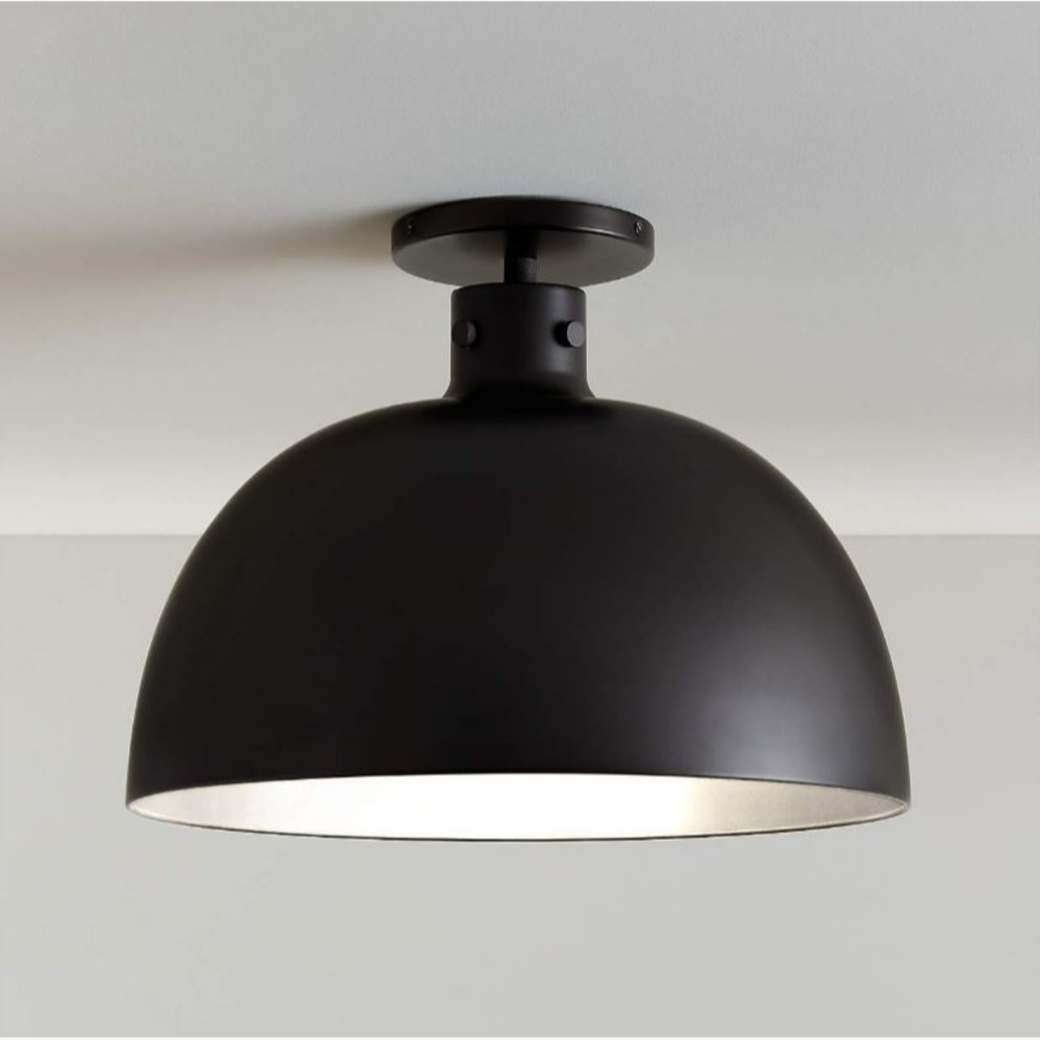 Crate & Barrel Black Metal Ceiling Lamp - image-1
