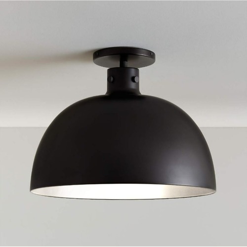 Used Crate & Barrel Black Metal Ceiling Lamp for sale on AptDeco