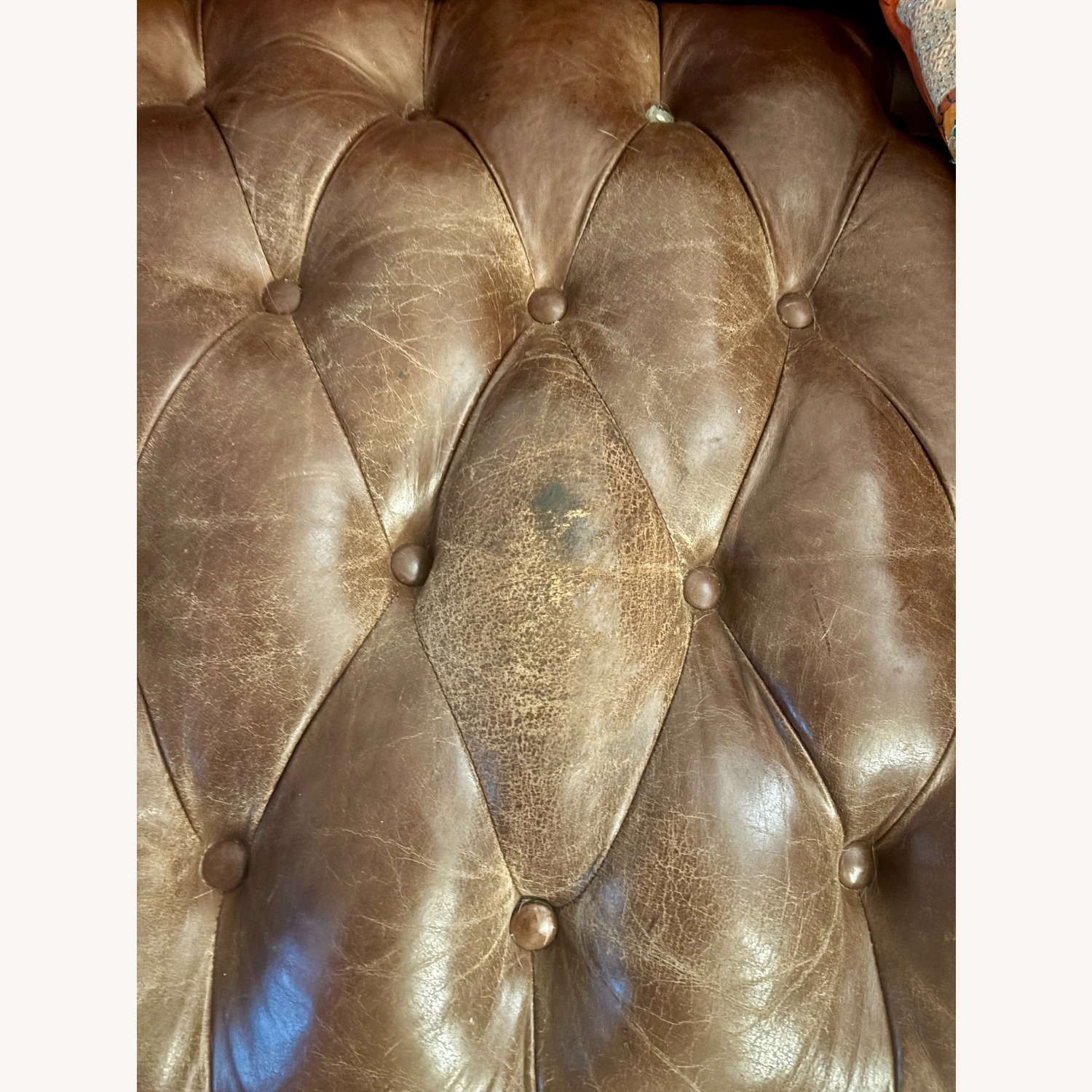 West Elm Dark Brown Leather 3+ Seater Sofa - image-3