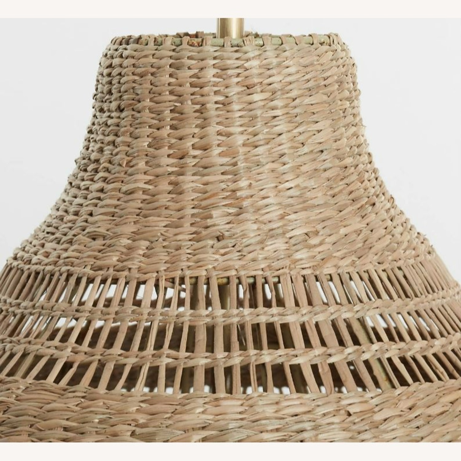 Crate & Barrel Nossa Natural Wicker Ceiling Lamp - image-3