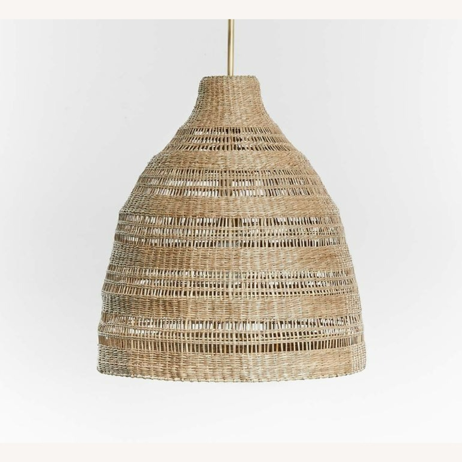 Crate & Barrel Nossa Natural Wicker Ceiling Lamp - image-2
