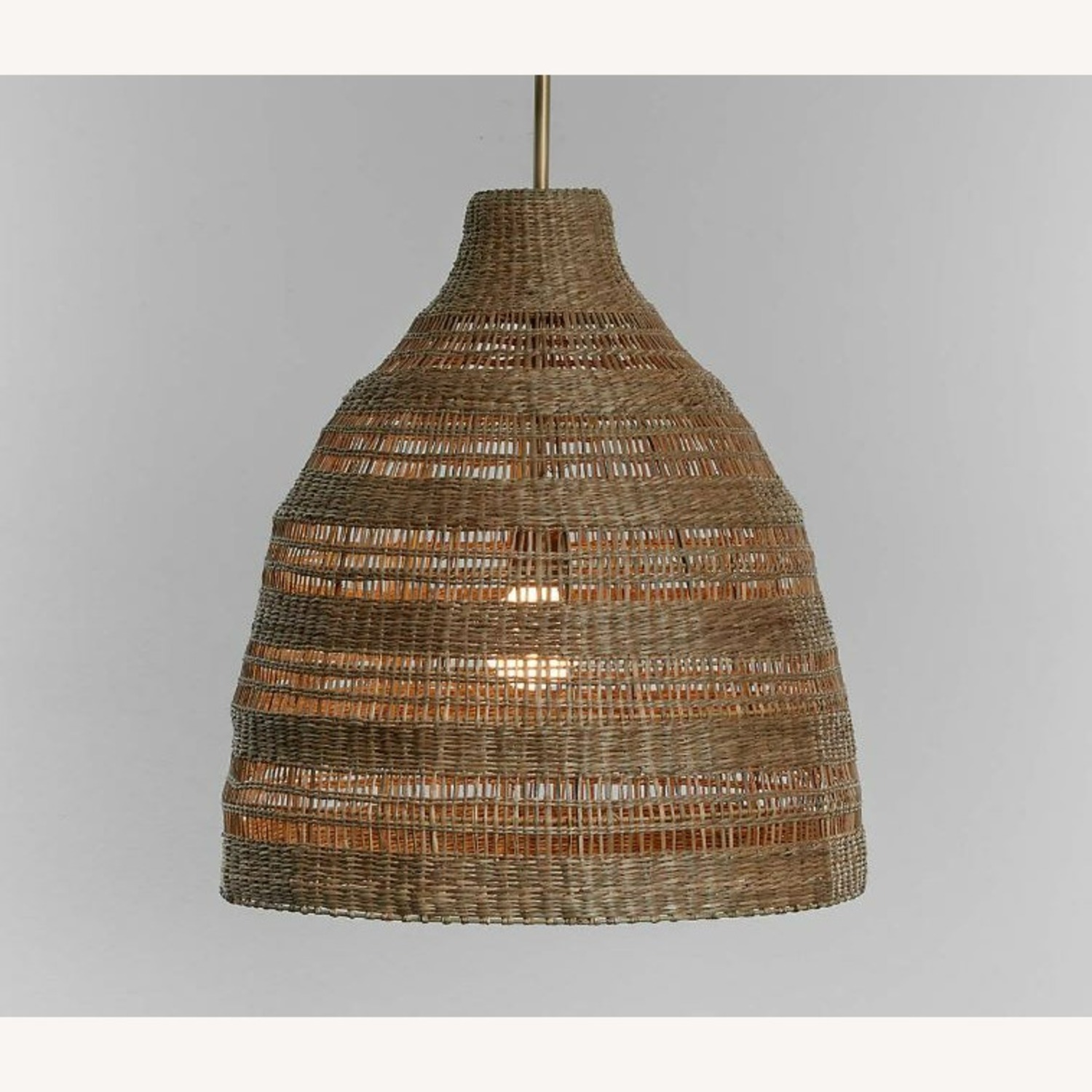 Crate & Barrel Nossa Natural Wicker Ceiling Lamp - image-1