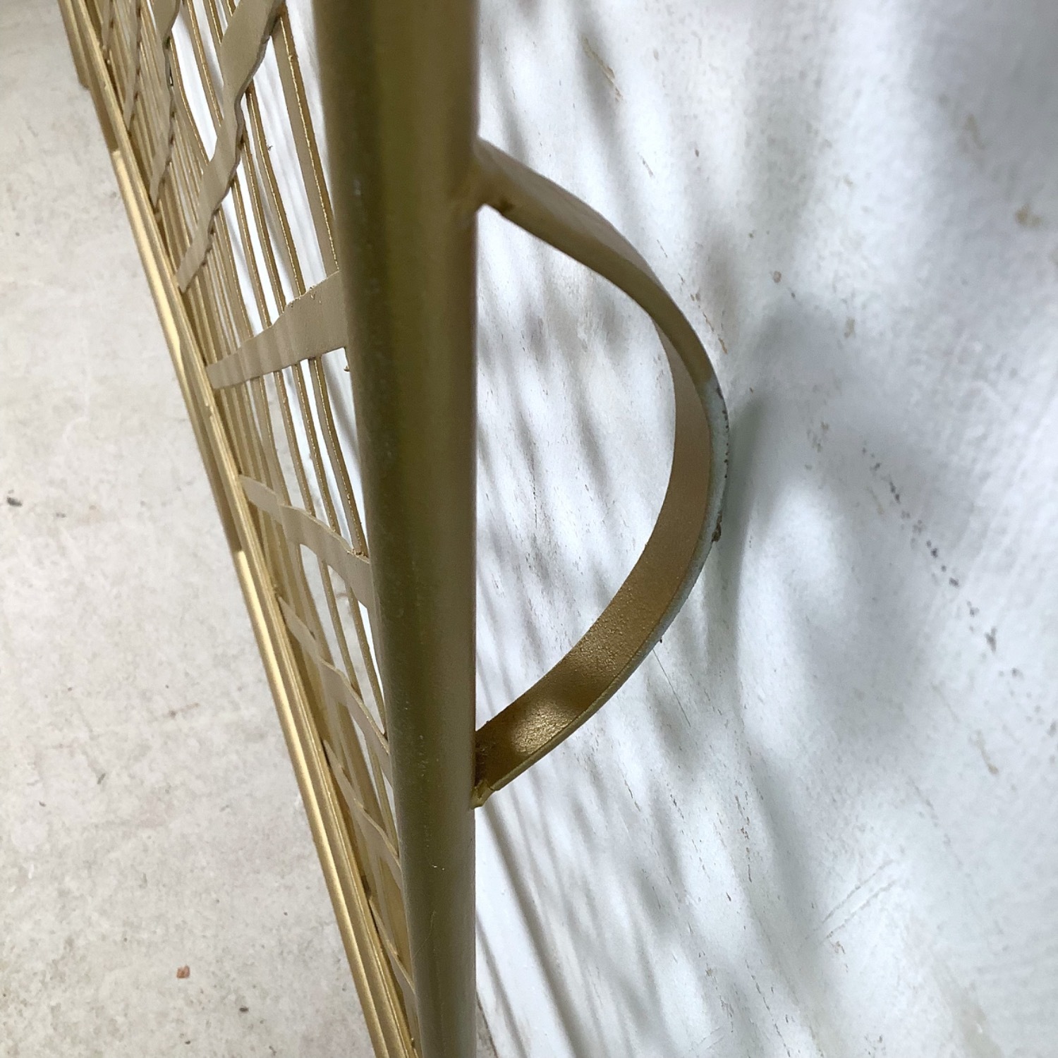 Vintage Gold Hollywood Regency Metal Headboard - image-11