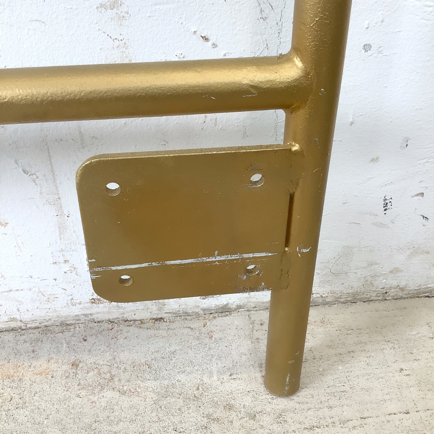 Vintage Gold Hollywood Regency Metal Headboard - image-10