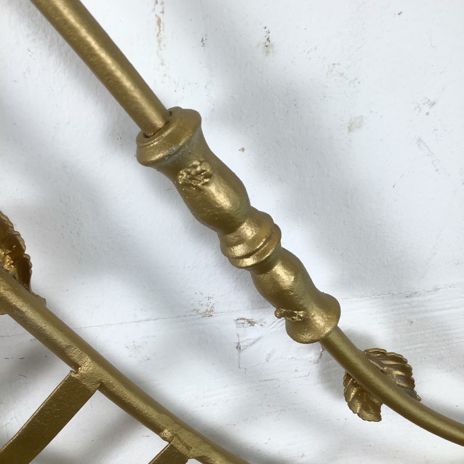 Vintage Gold Hollywood Regency Metal Headboard - image-16