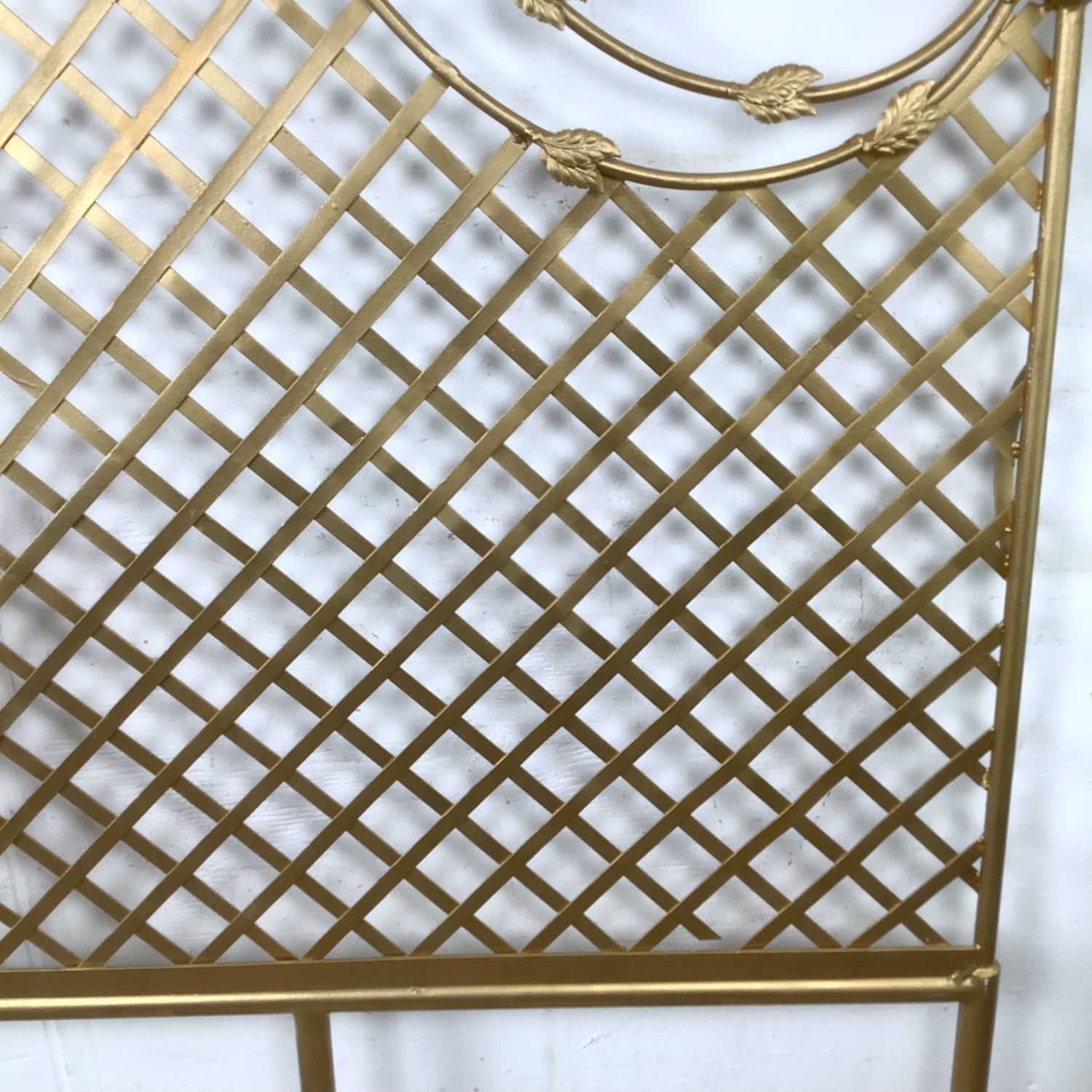 Vintage Gold Hollywood Regency Metal Headboard - image-9