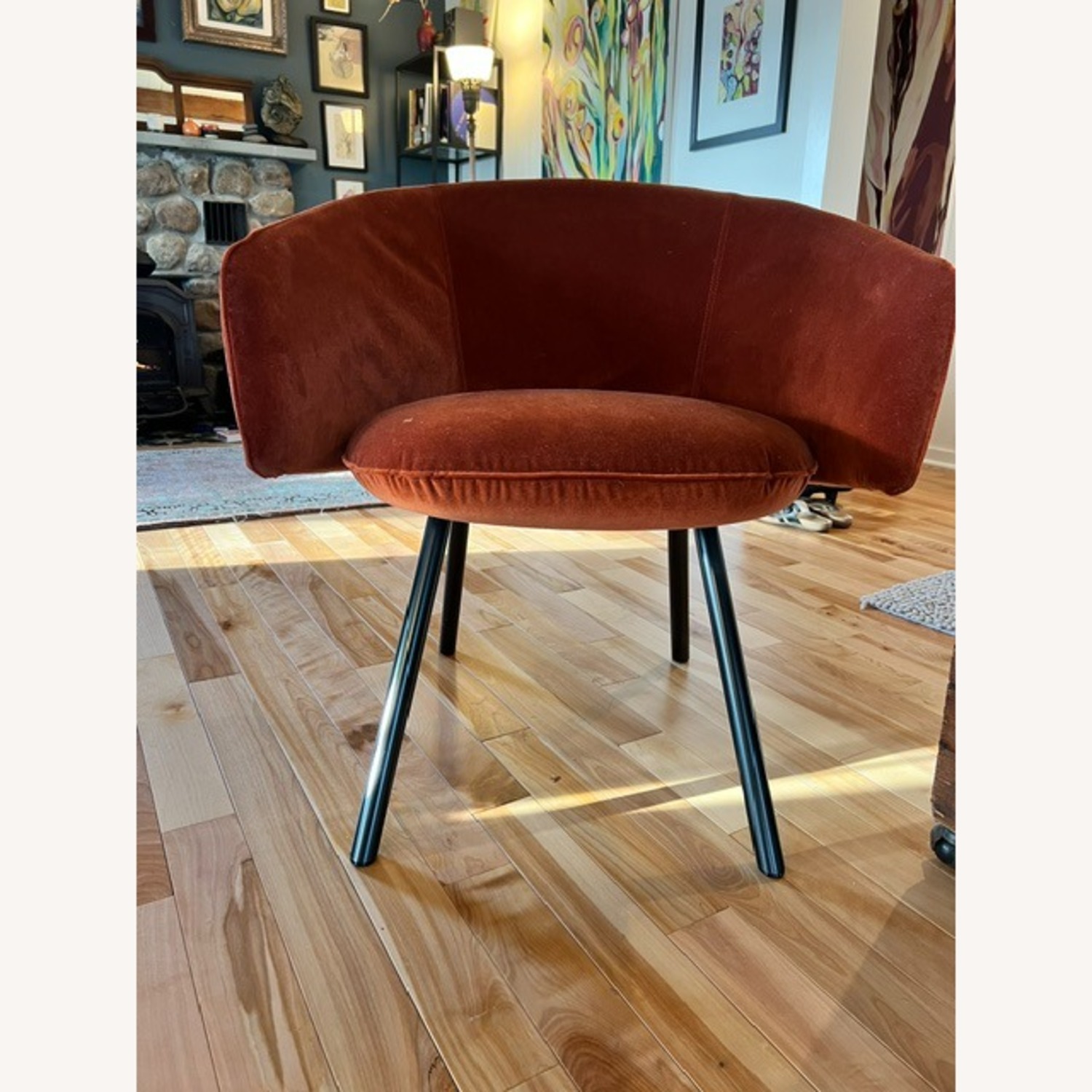 Allermuir Bastille Orange Fabric Accent Chair - image-7