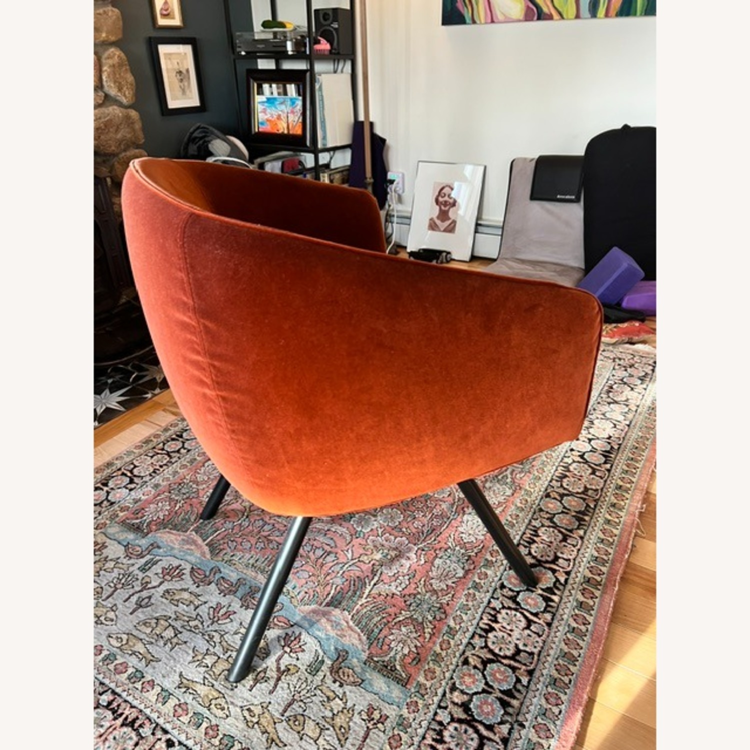 Allermuir Bastille Orange Fabric Accent Chair - image-5