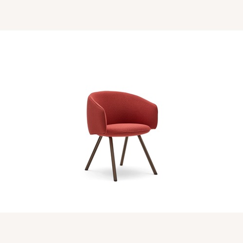 Used Allermuir Bastille Orange Fabric Accent Chair for sale on AptDeco