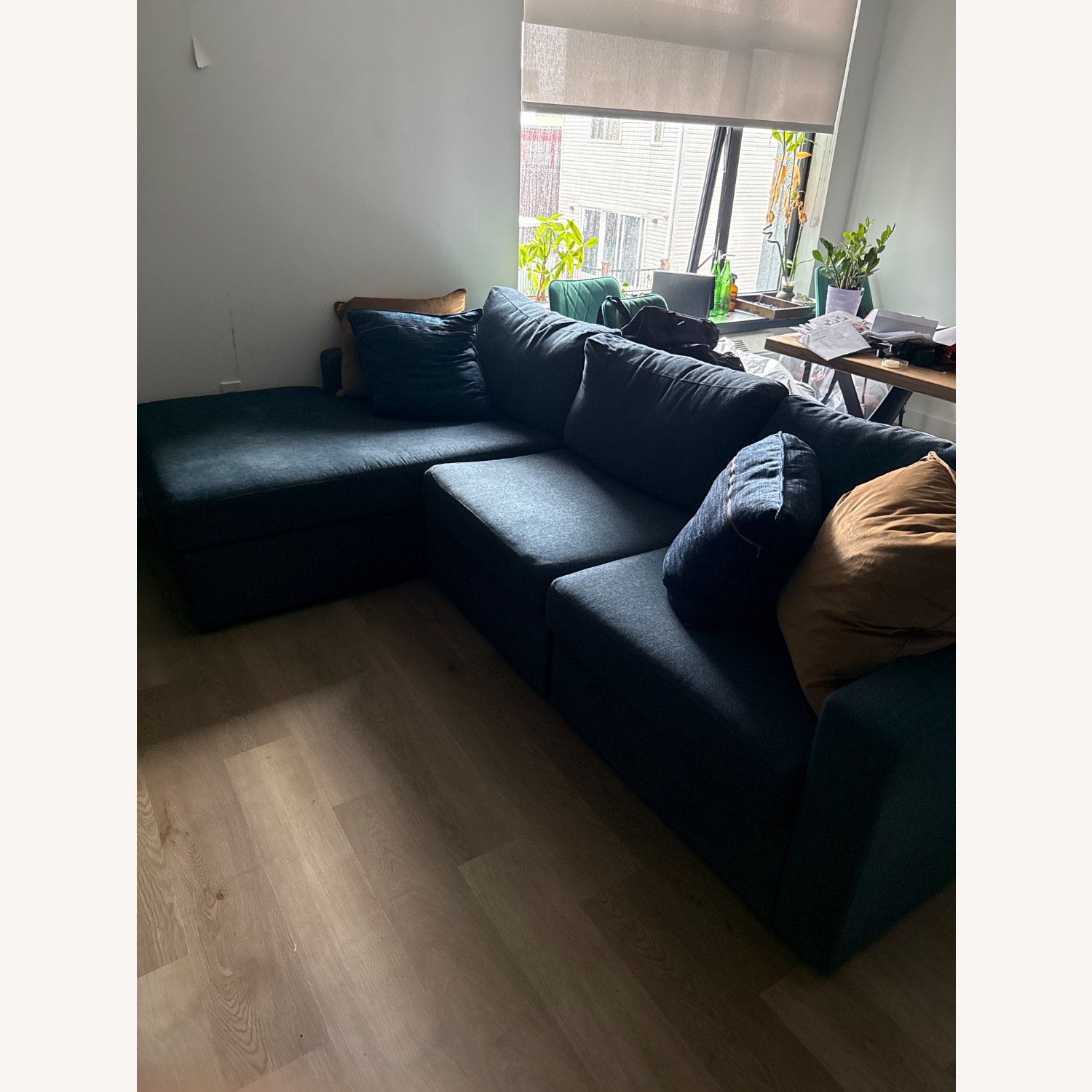 Ashley Furniture ModMax Blue Fabric 3+ Piece Sectional - image-2