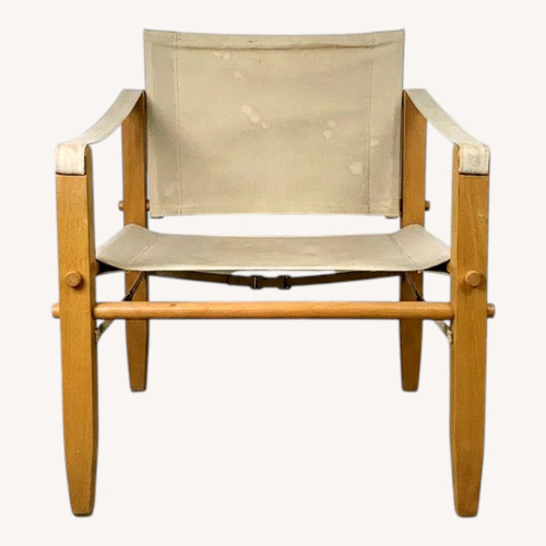 Used Vintage Safari Lounge Chair in Scandinavian Style for sale on AptDeco